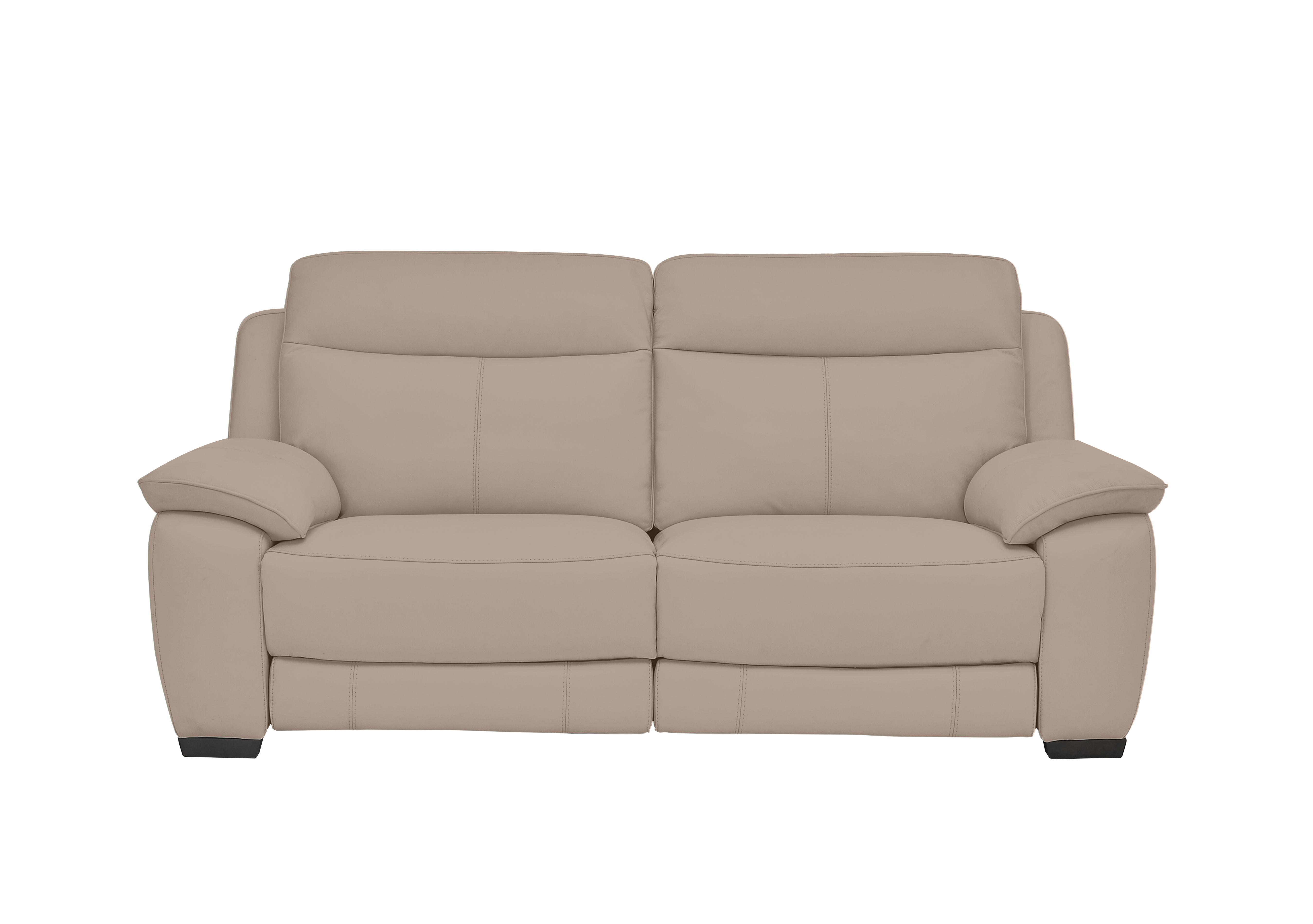 Starlight Express 3 Seater Leather Sofa in Bv-039c Pebble on Furniture Village