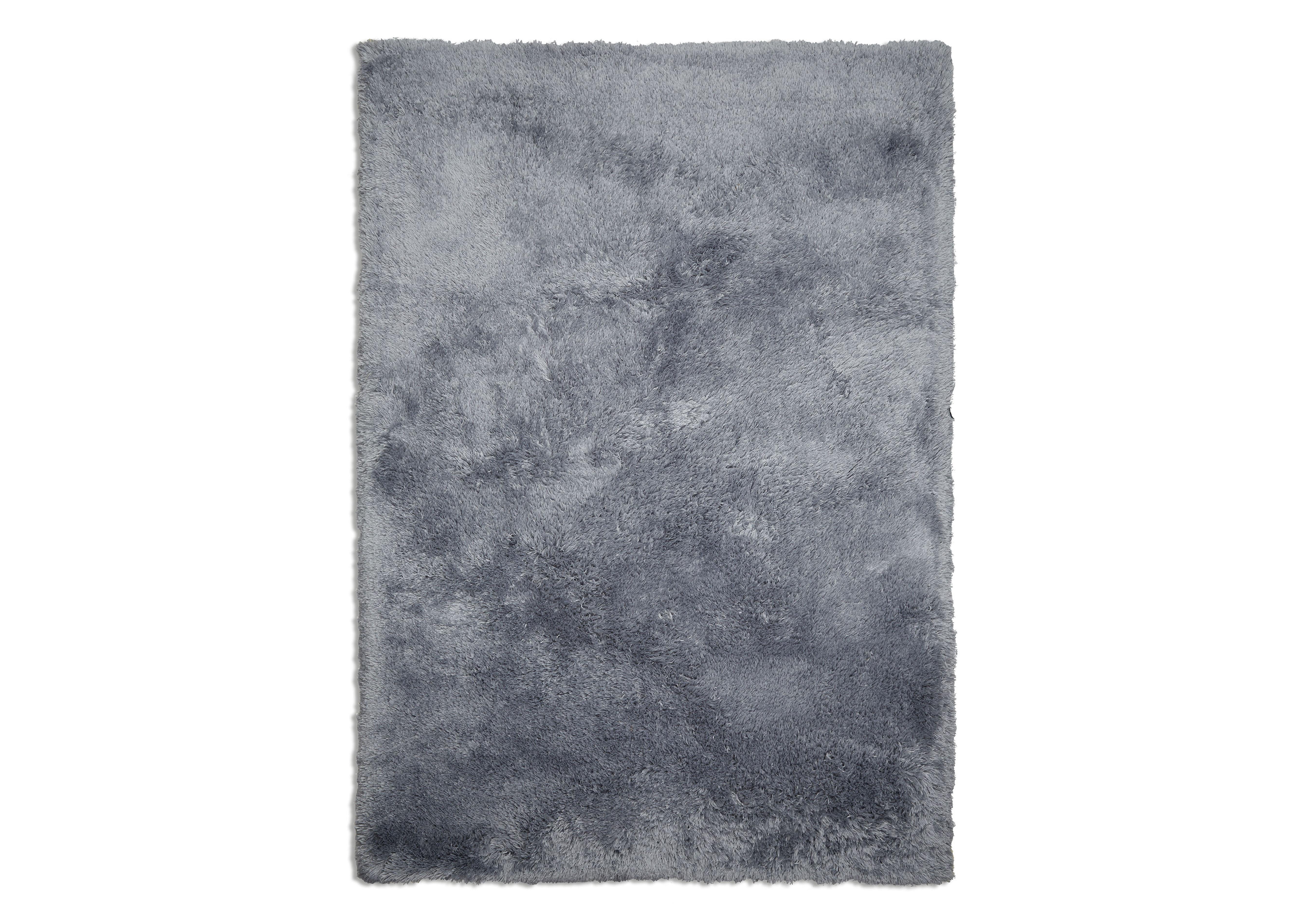 Nuzzle Deep Pile Rug in Blue on Furniture Village