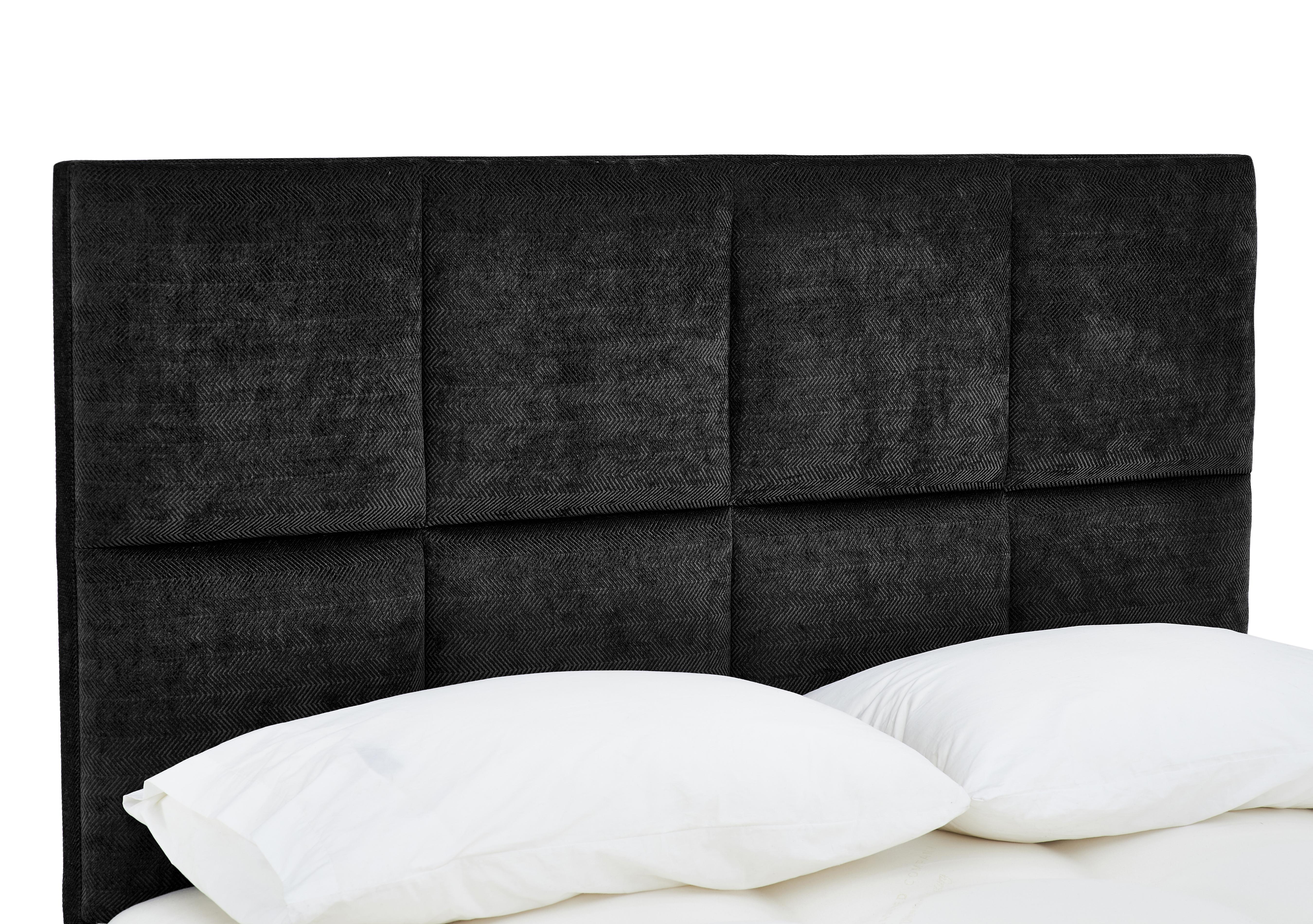 Sanderson Floor Standing Headboard in Orchidea Black on Furniture Village
