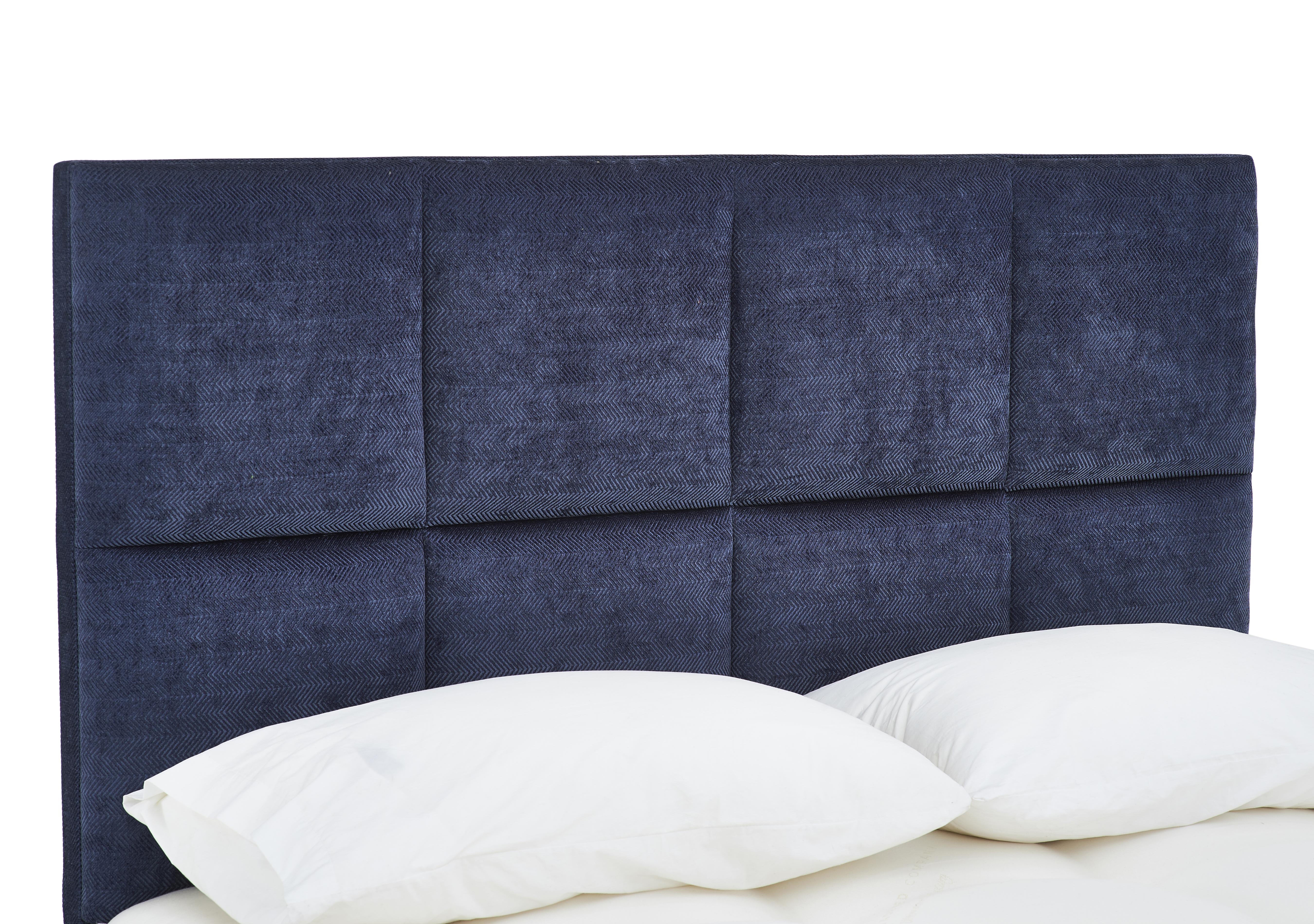 Sanderson Floor Standing Headboard in Orchidea Bluestone on Furniture Village