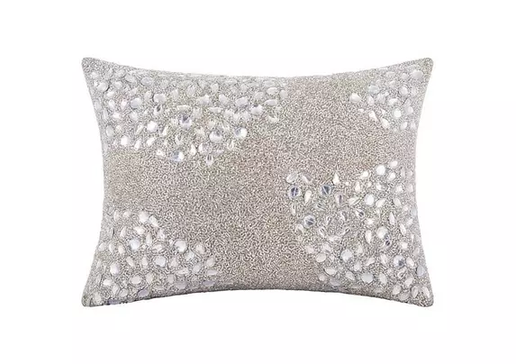 Beaded Cushion Silver Furniture Village