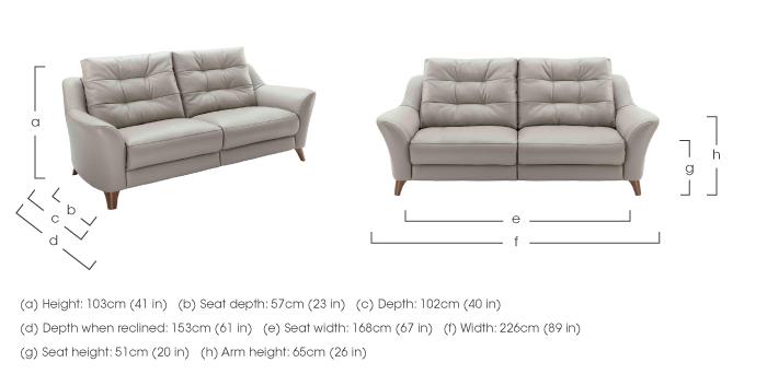 Pip 3 Seater Leather Recliner Sofa in  on Furniture Village