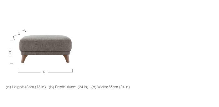 Pip Fabric Footstool in  on Furniture Village