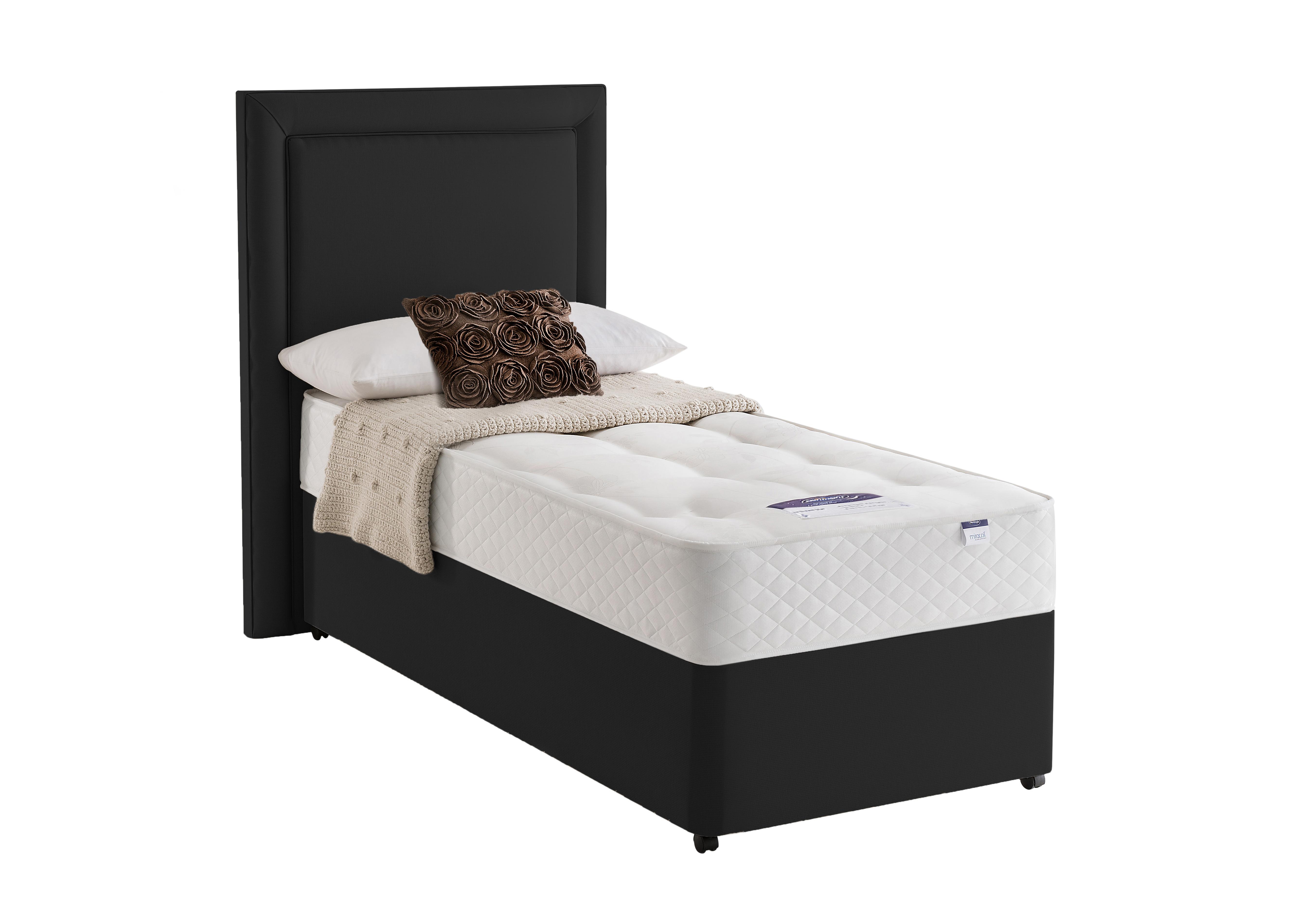 Miracoil Serenity Ortho Divan Set in Ebony on Furniture Village