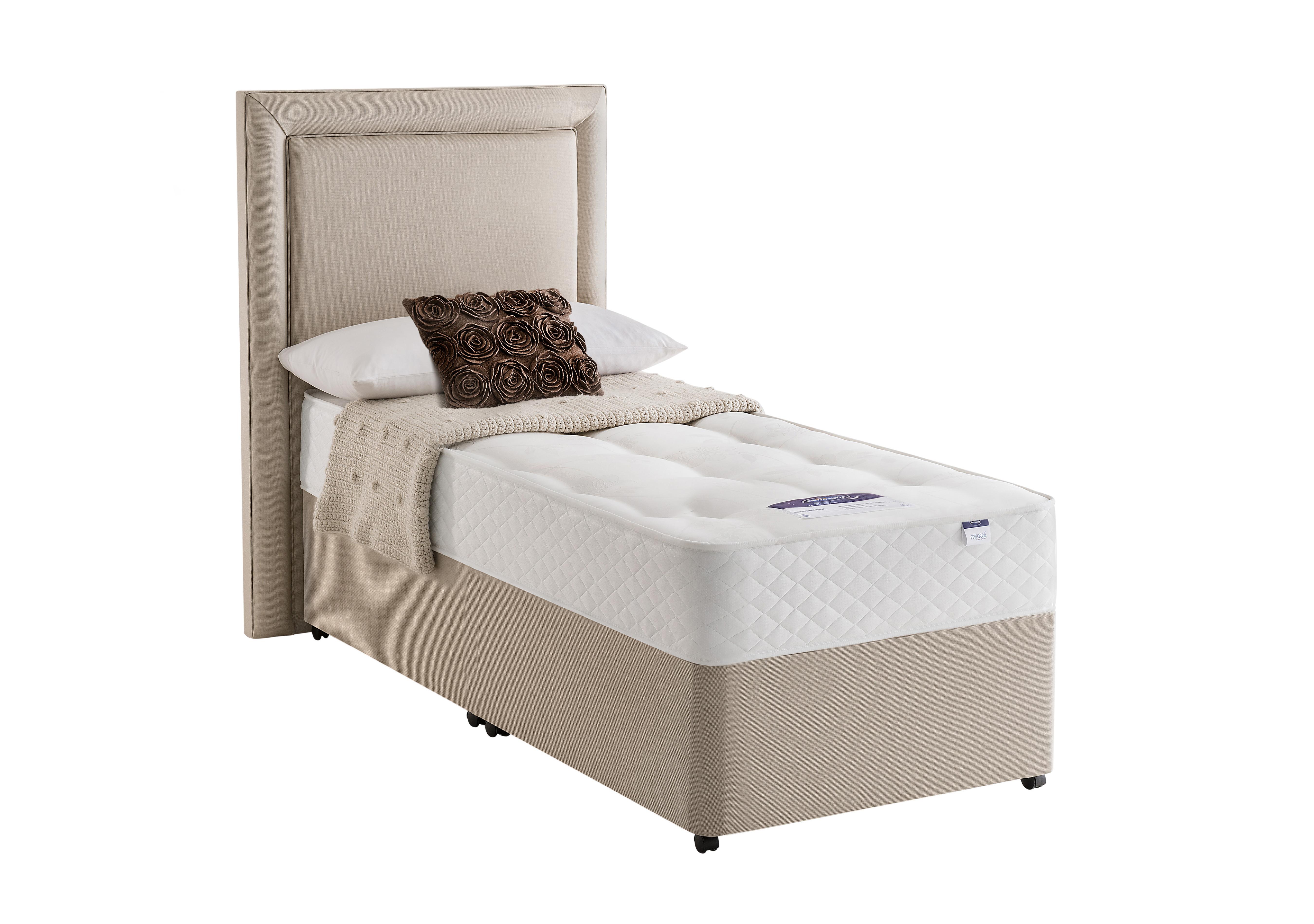 Miracoil Serenity Ortho Divan Set in Sandstone on Furniture Village