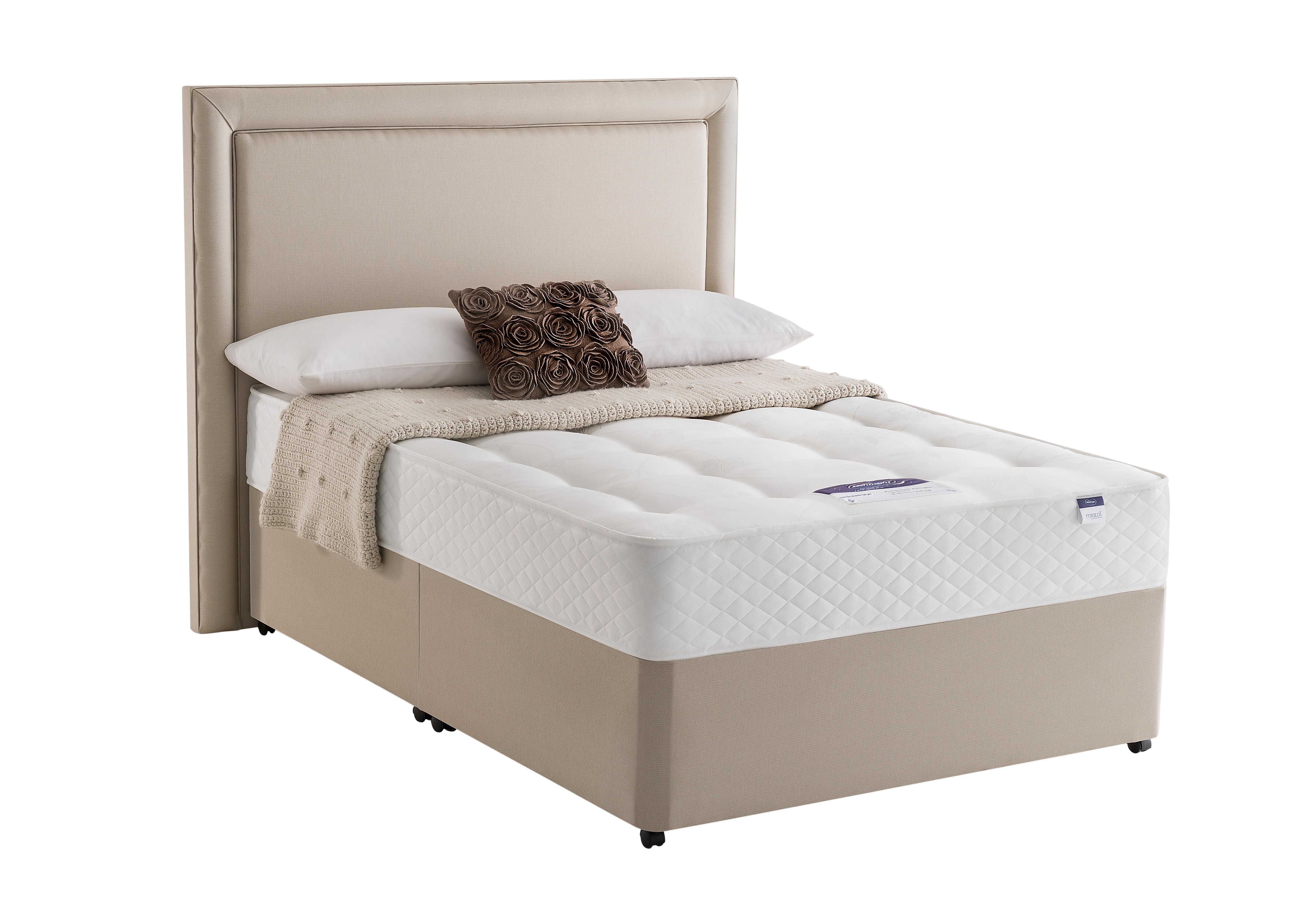 Miracoil Serenity Ortho Divan Set in Sandstone on Furniture Village