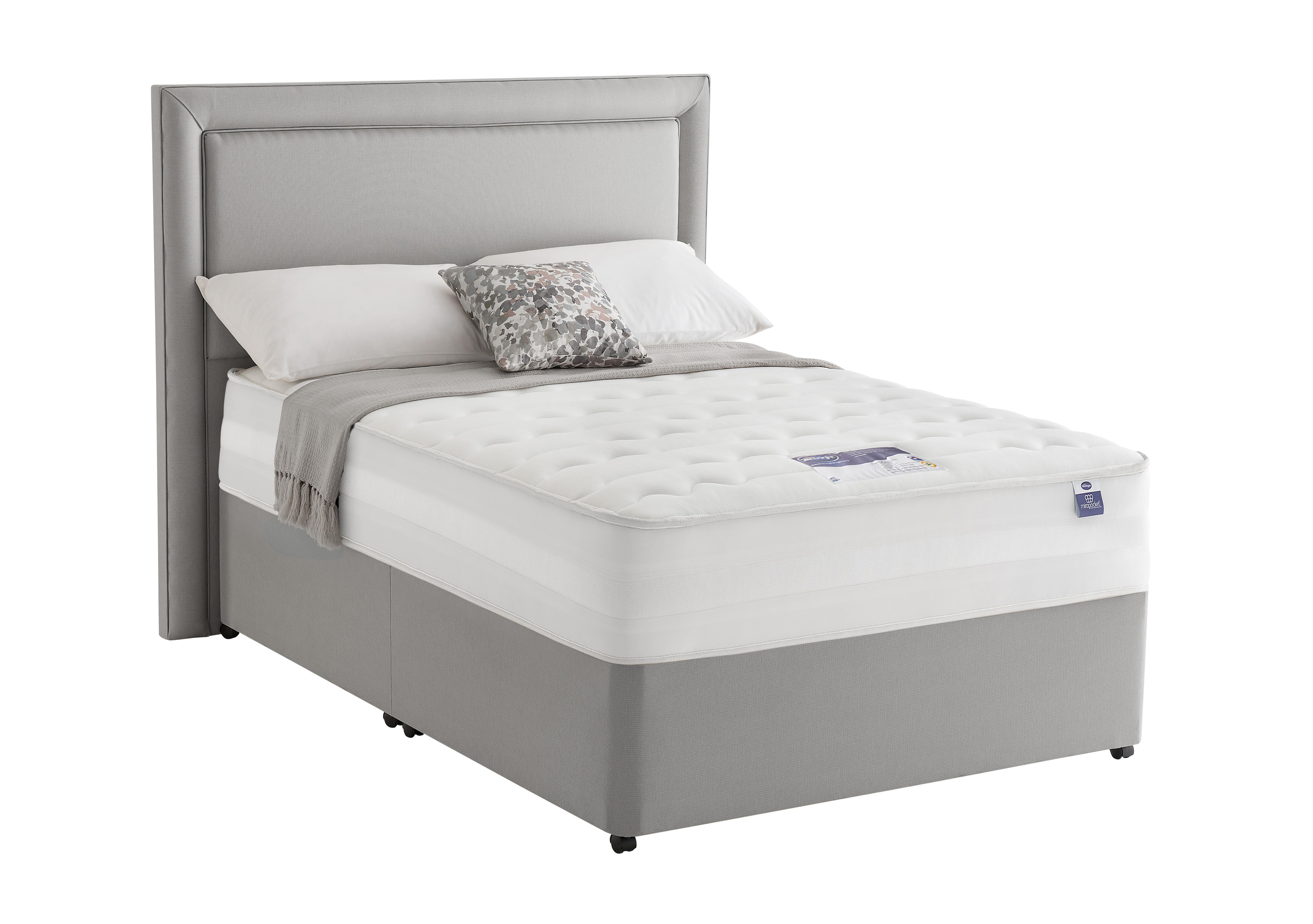 Mirapocket Serenity 2000 Memory Divan Set in Slate Grey on Furniture Village