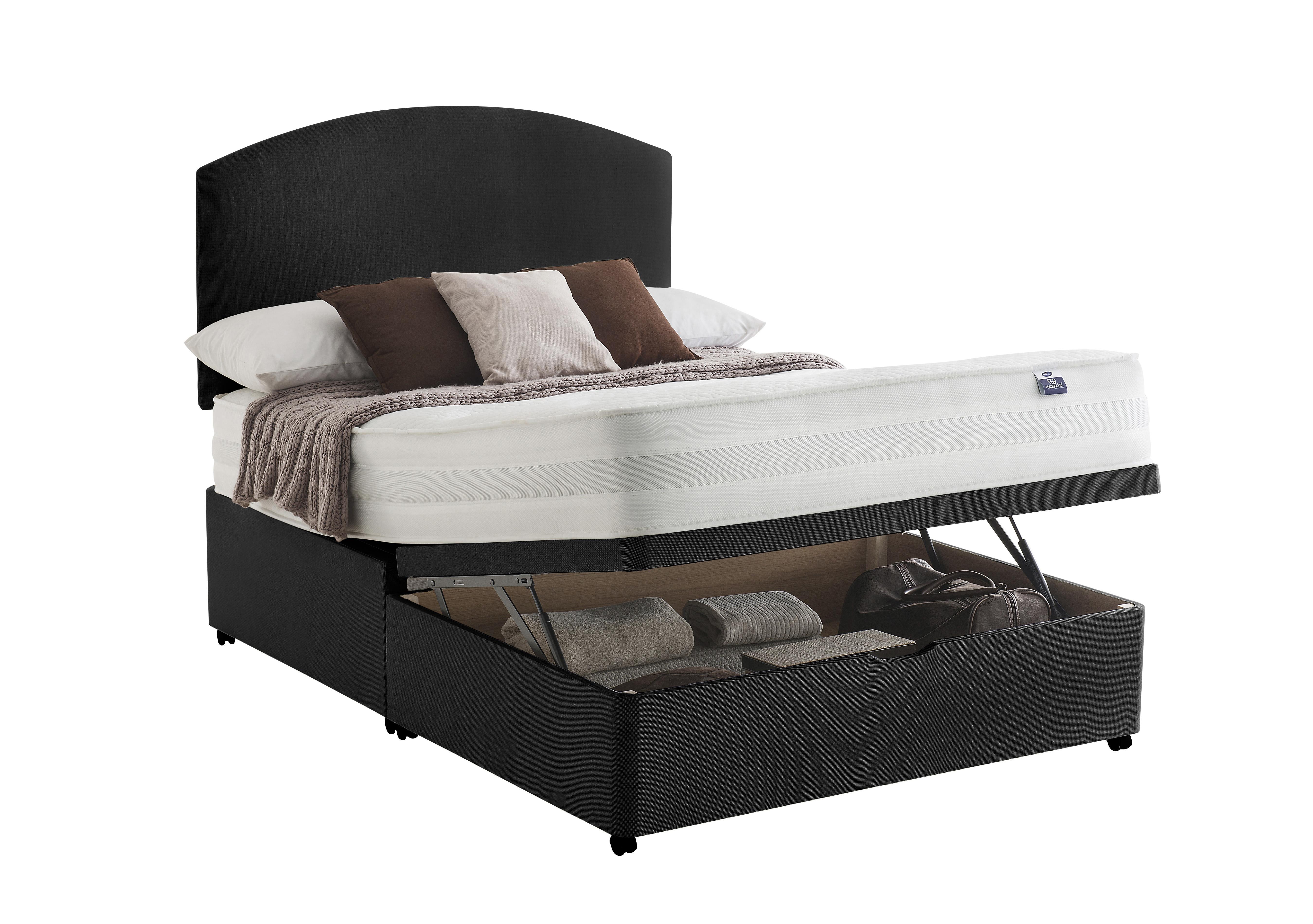 Mirapocket Serenity 1400 Ortho Half Ottoman Divan Set in Ebony on Furniture Village