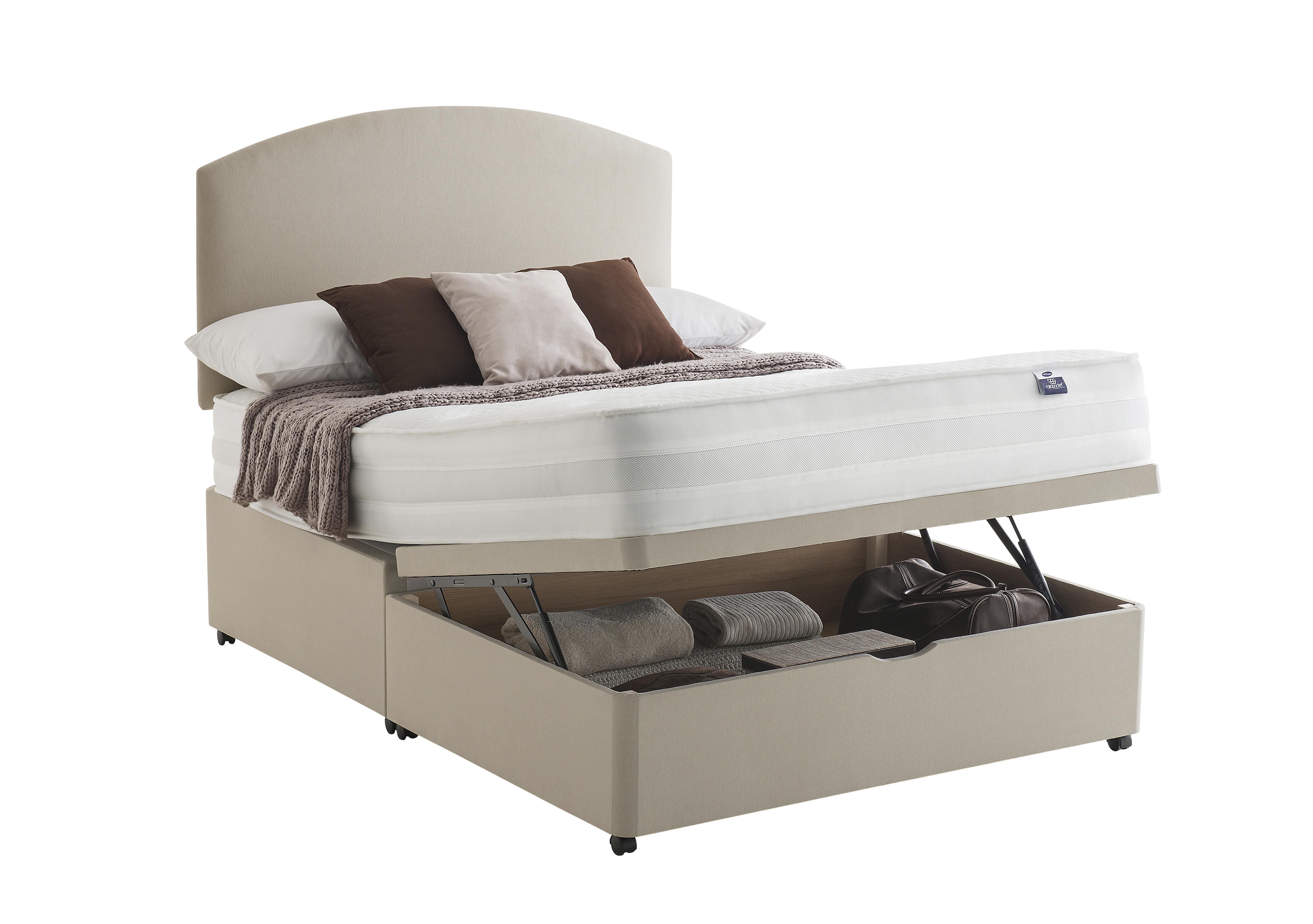 Mirapocket Serenity 1400 Ortho Half Ottoman Divan Set in Sandstone on Furniture Village