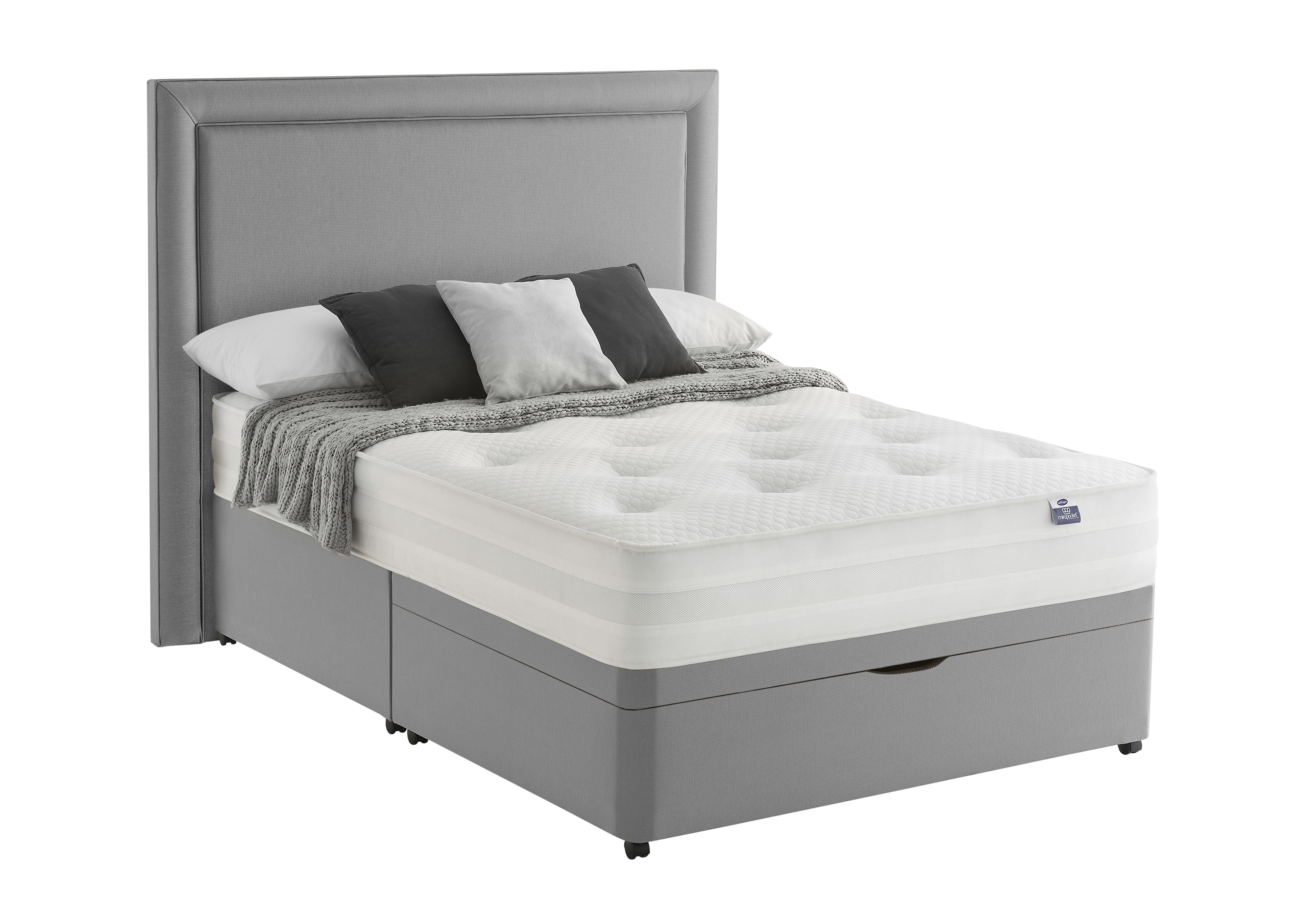 Mirapocket Serenity 1400 Ortho Half Ottoman Divan Set in Slate Grey on Furniture Village