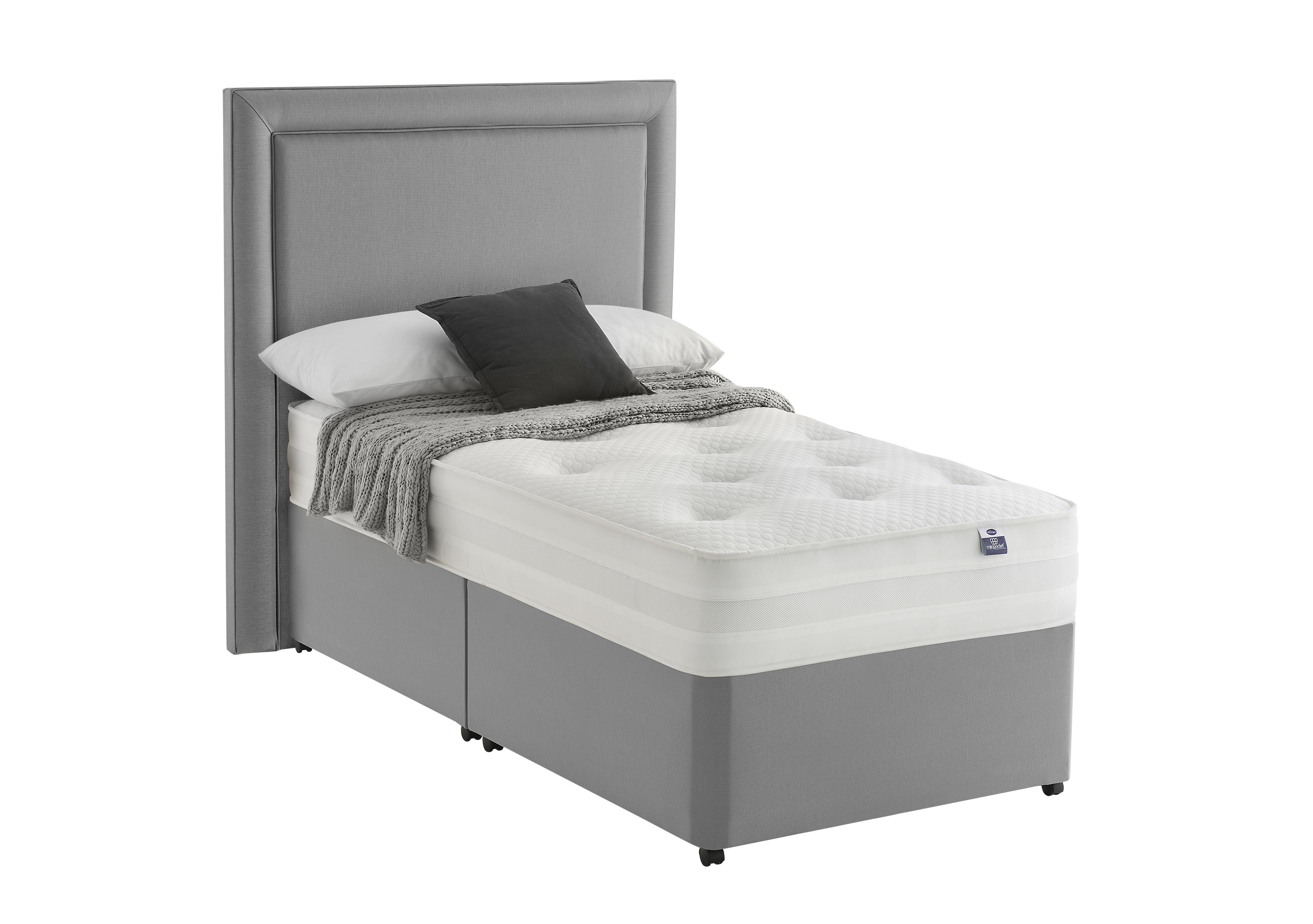 Mirapocket Serenity 1200 Divan Set in Slate Grey on Furniture Village