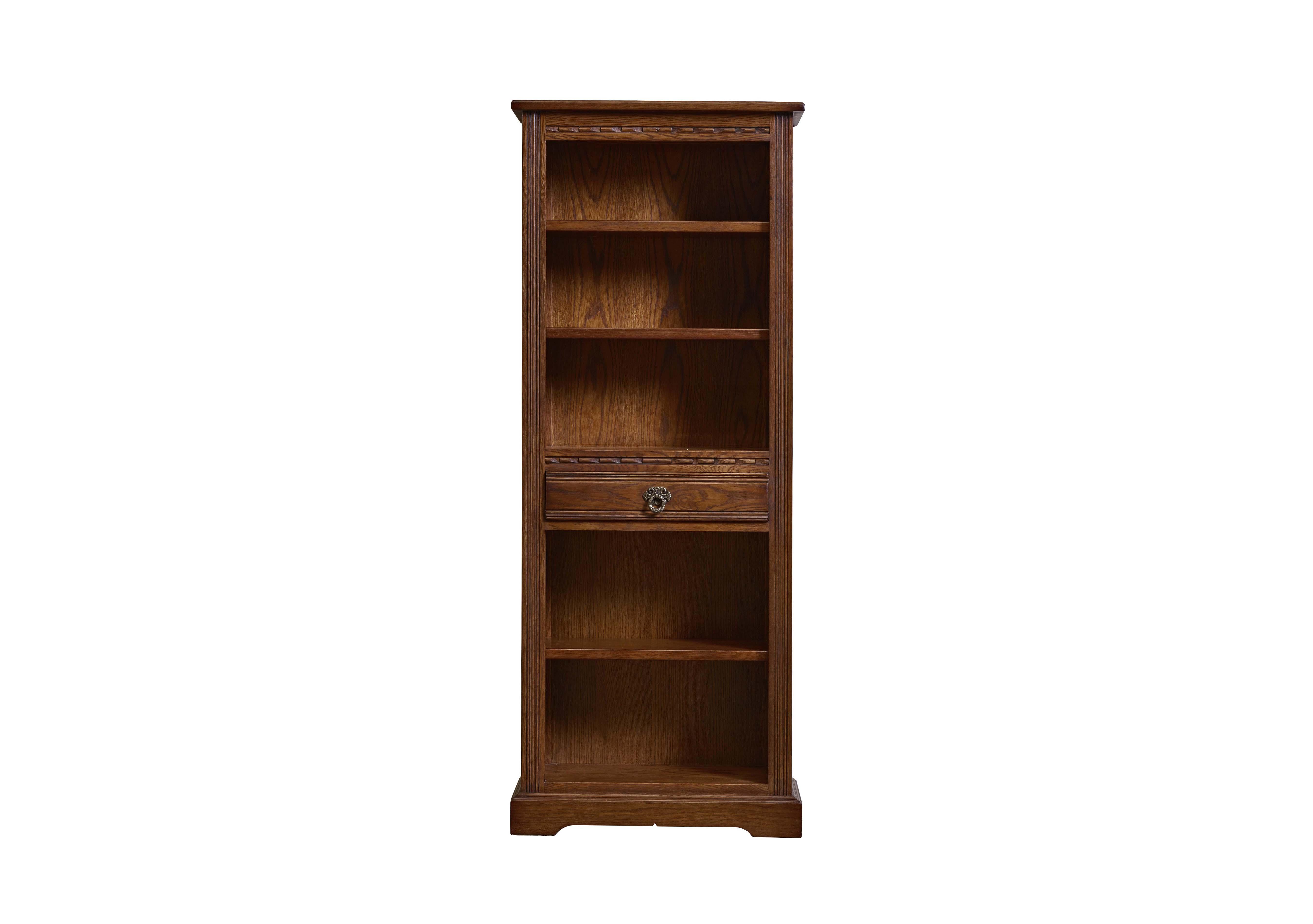 Old Charm Aldeburgh Narrow Bookcase in Light Oak Traditional on Furniture Village