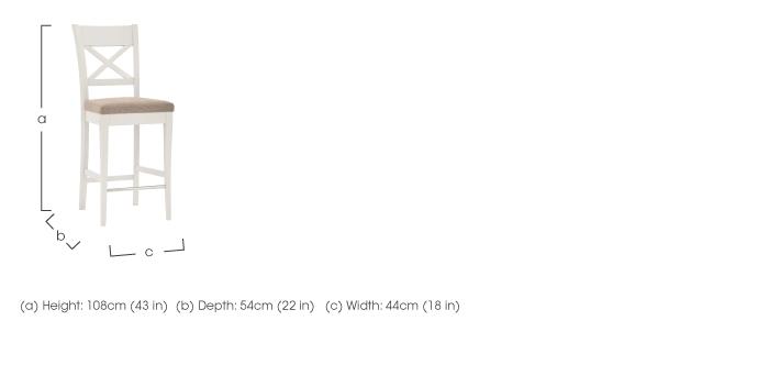 Annecy Pair of Fabric Cross Back Bar Stools in  on Furniture Village