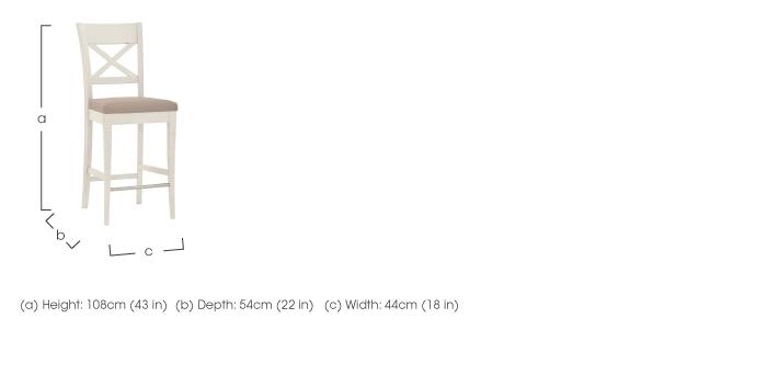 Annecy Pair of Faux Leather Cross Back Bar Stools in  on Furniture Village