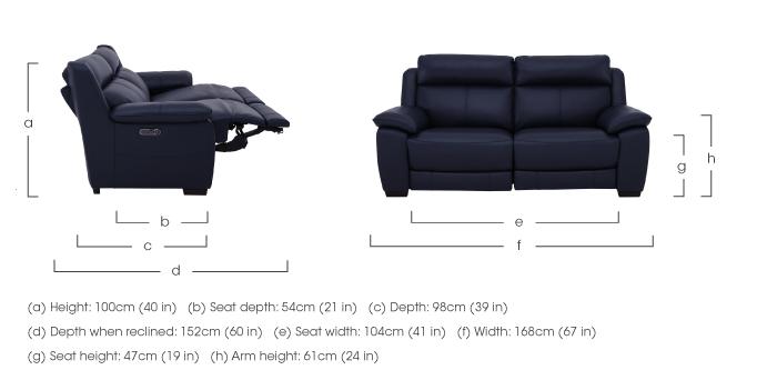 Starlight Express 2 Seater Leather Recliner Sofa with Power Headrests in  on Furniture Village