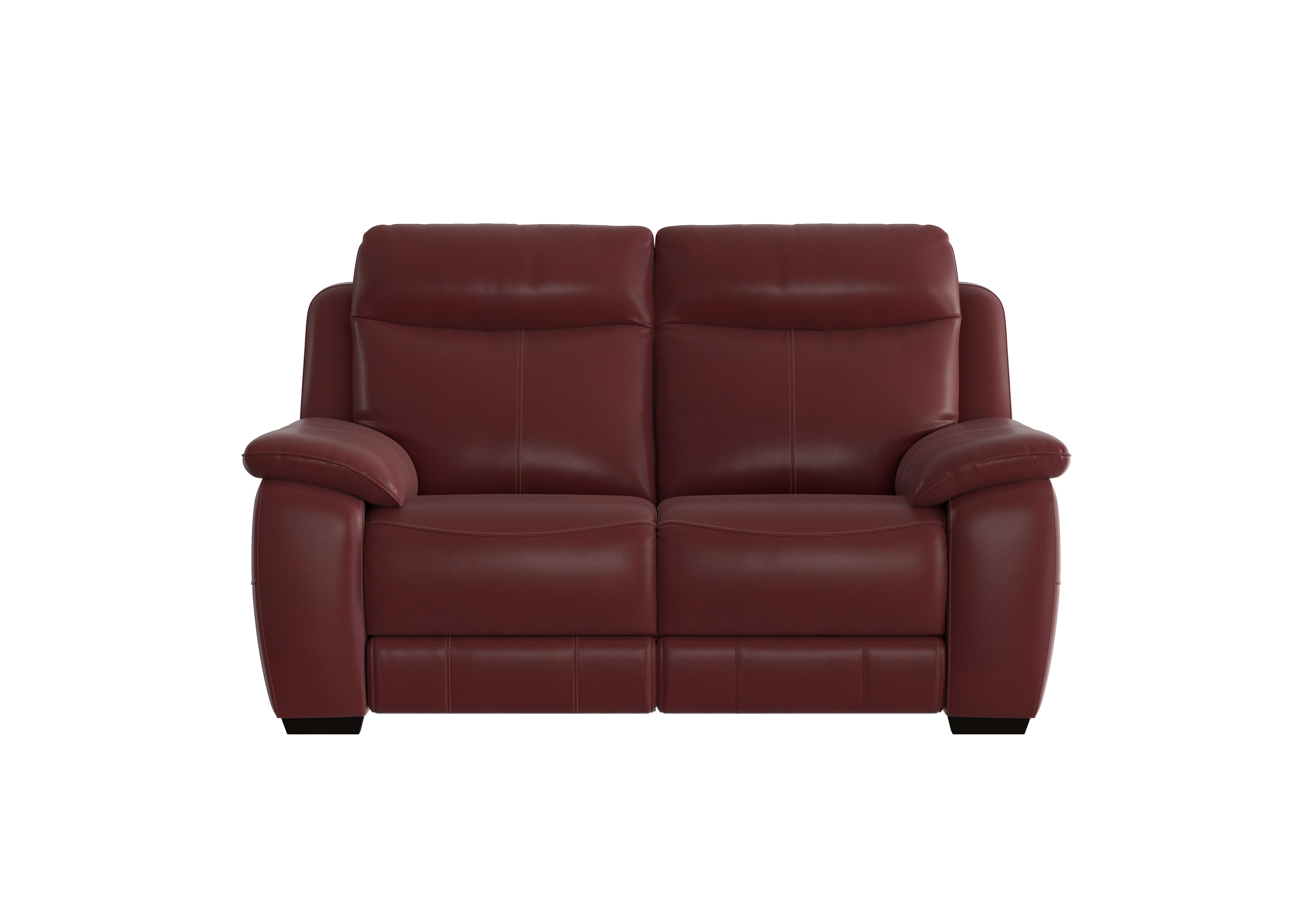 Starlight Express 2 Seater Leather Recliner Sofa with Power Headrests in Bv-035c Deep Red on Furniture Village