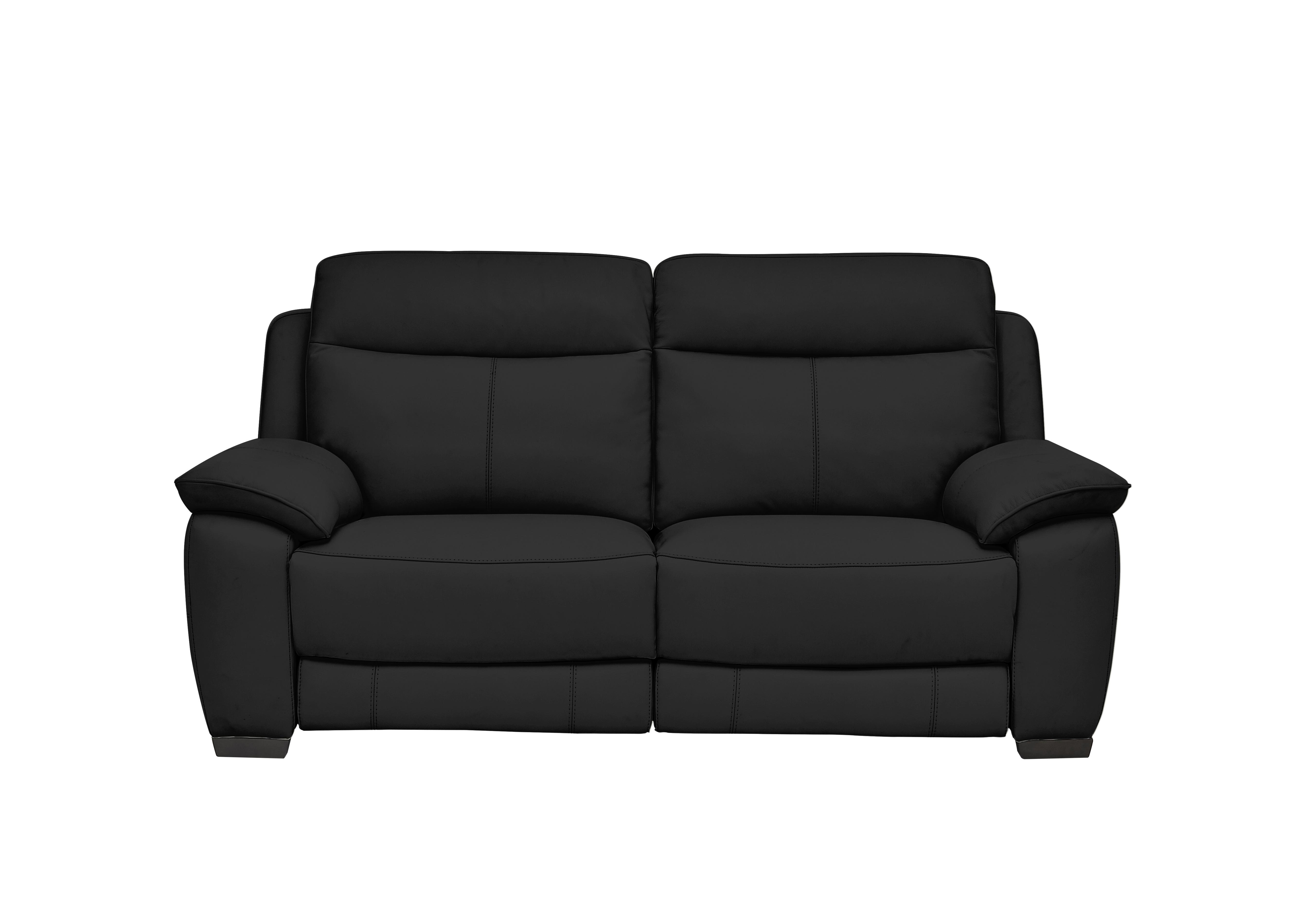 Starlight Express 2 Seater Leather Recliner Sofa with Power Headrests in Nc-023c Black on Furniture Village