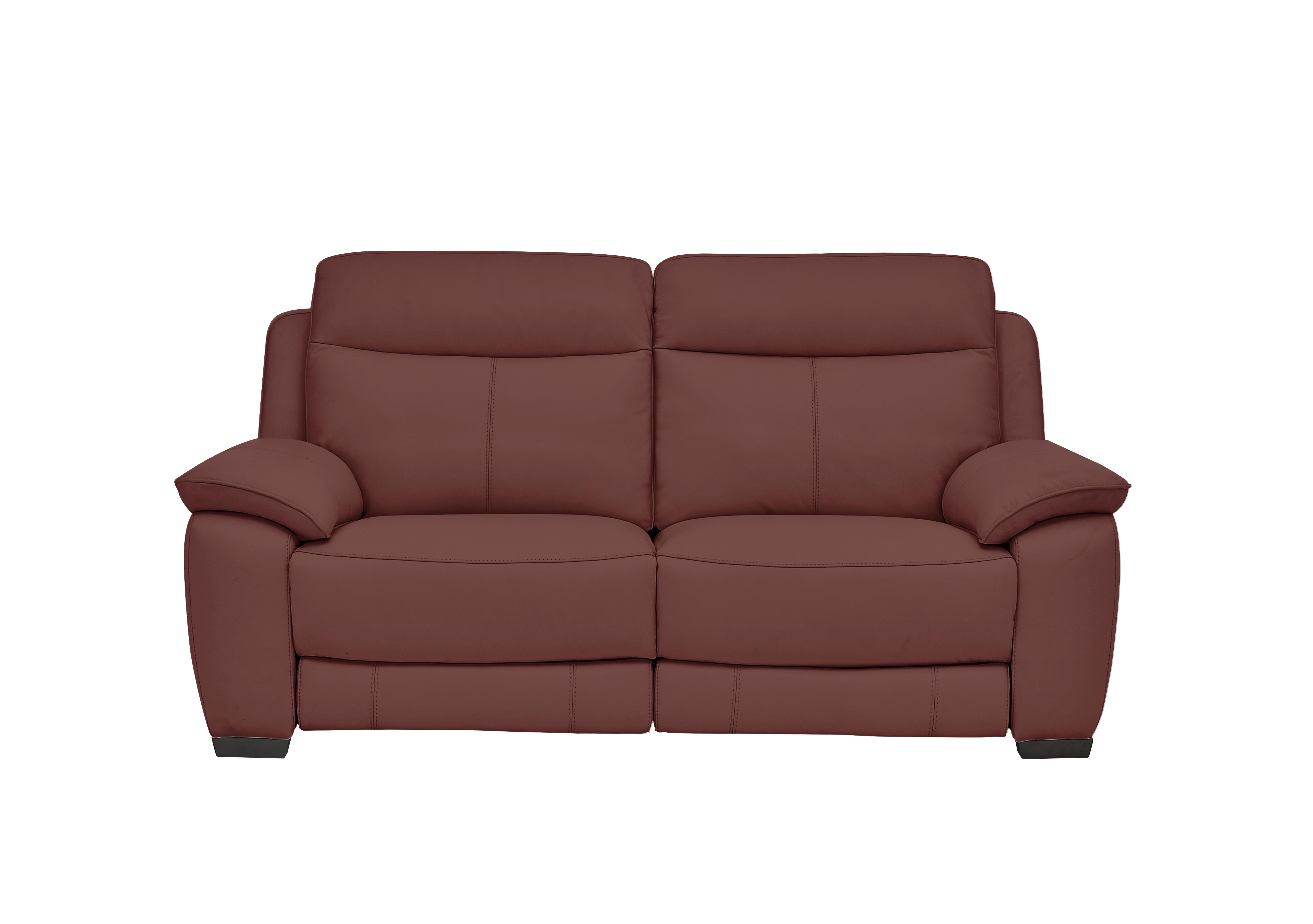 Starlight Express 2 Seater Leather Recliner Sofa with Power Headrests in Nc-035c Deep Red on Furniture Village