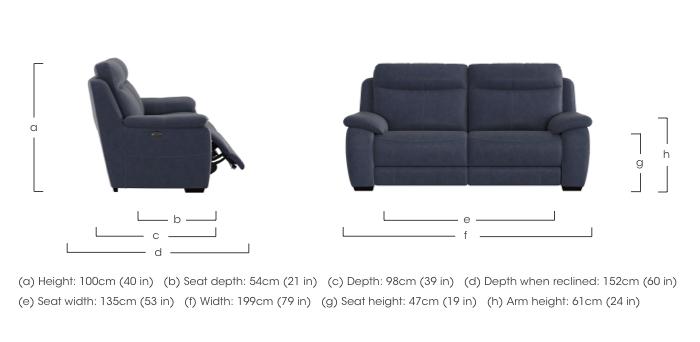 Starlight Express 3 Seater Fabric Recliner Sofa with Power Headrests in  on Furniture Village