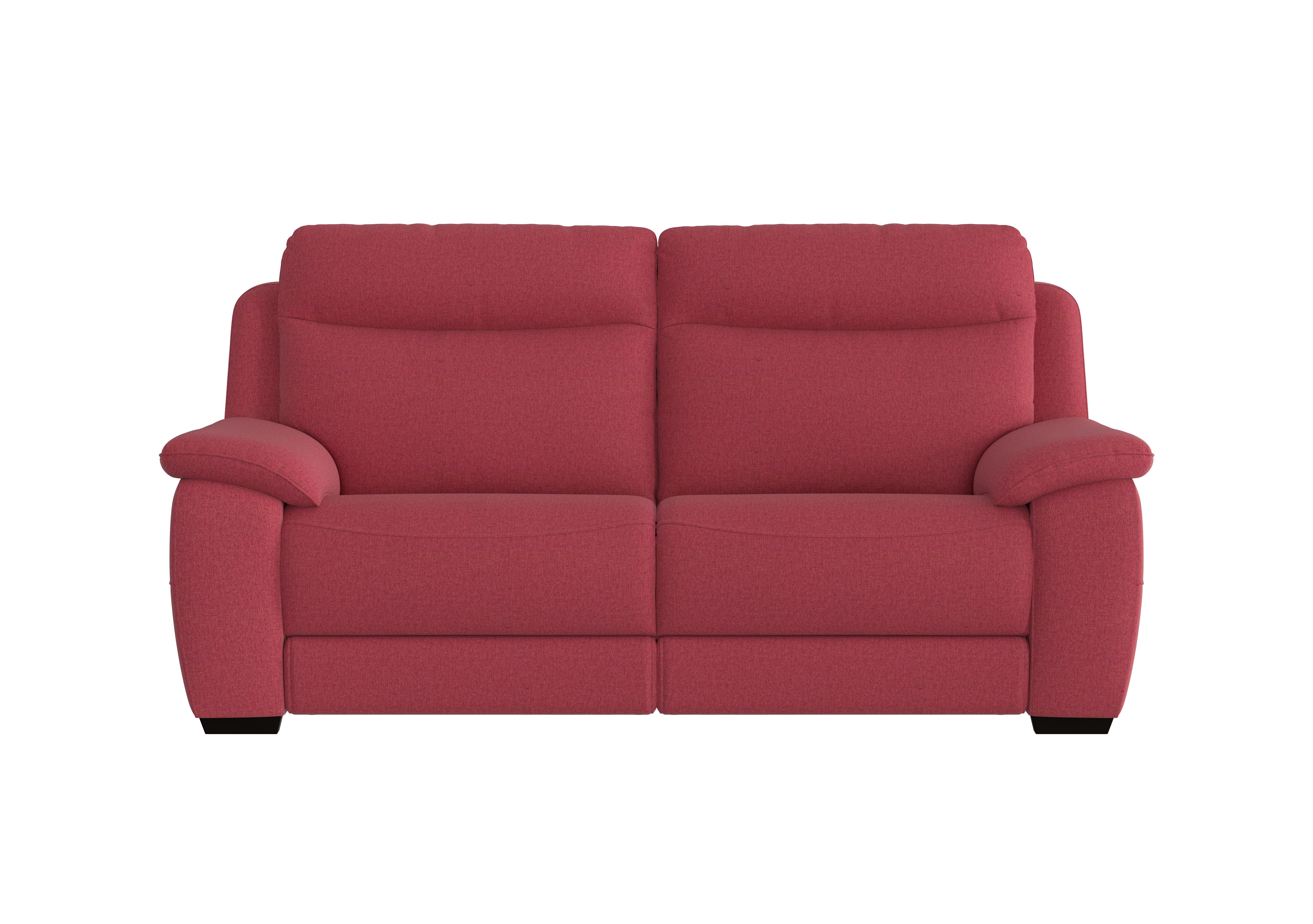 Starlight Express 3 Seater Fabric Recliner Sofa with Power Headrests in Fab-Blt-R29 Red on Furniture Village