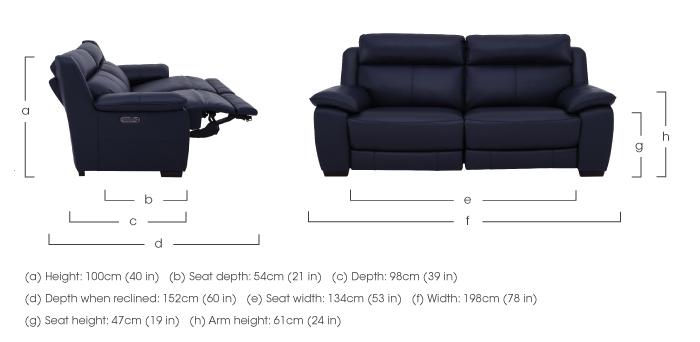 Starlight Express 3 Seater Leather Recliner Sofa with Power Headrests in  on Furniture Village