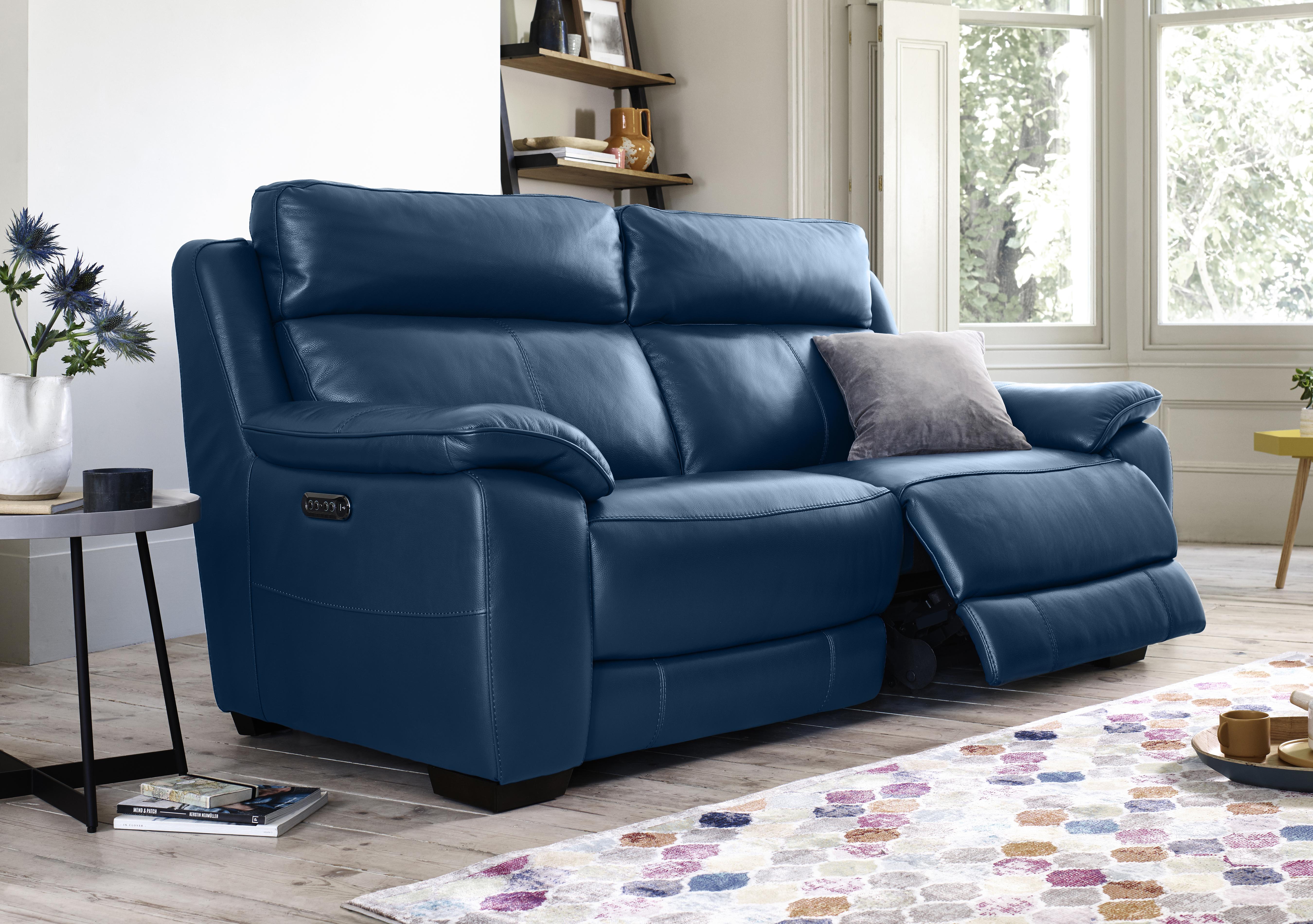Starlight Express 3 Seater Leather Recliner Sofa with Power Headrests in  on Furniture Village