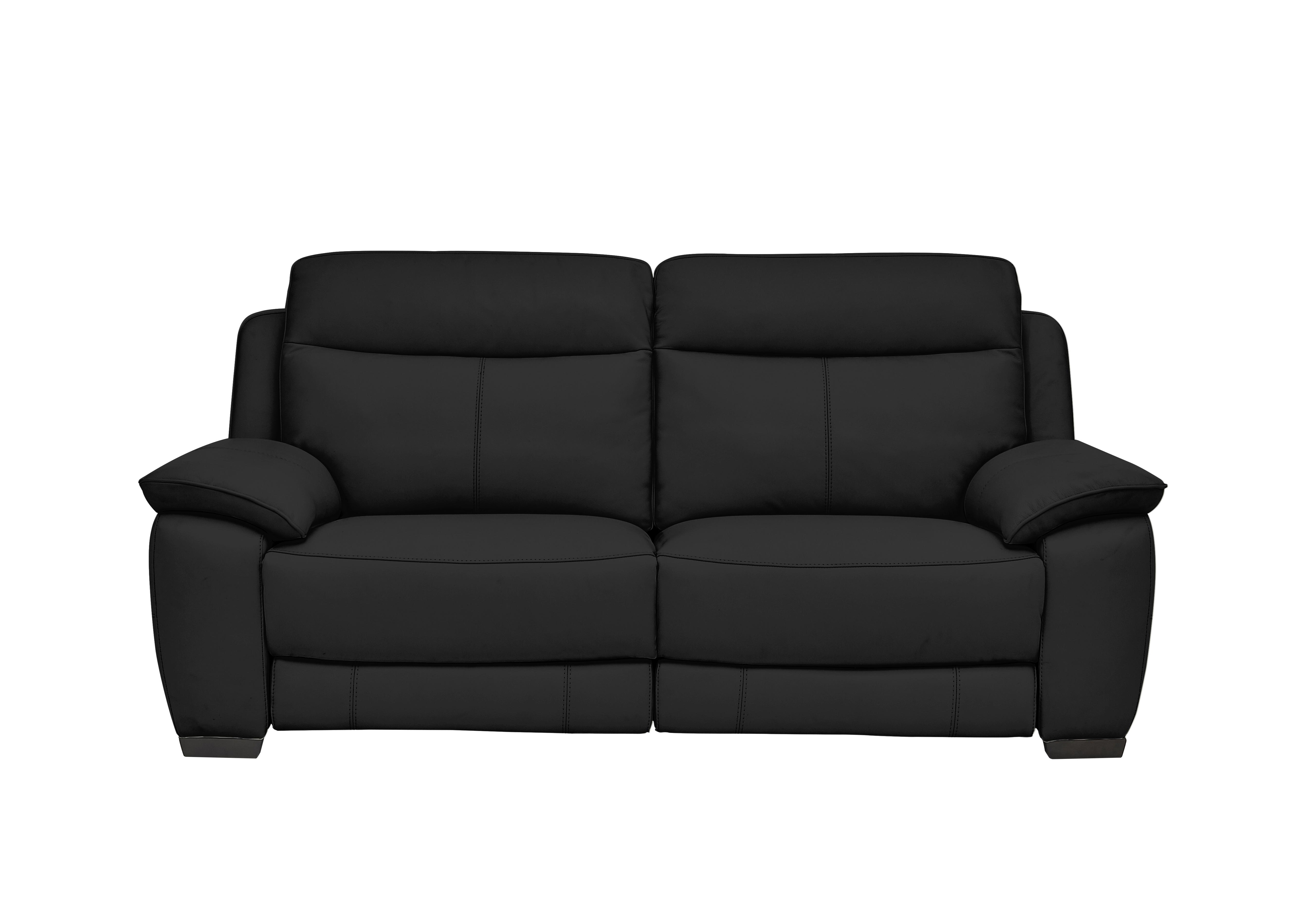 Starlight Express 3 Seater Leather Recliner Sofa with Power Headrests in Bv-3500 Classic Black on Furniture Village