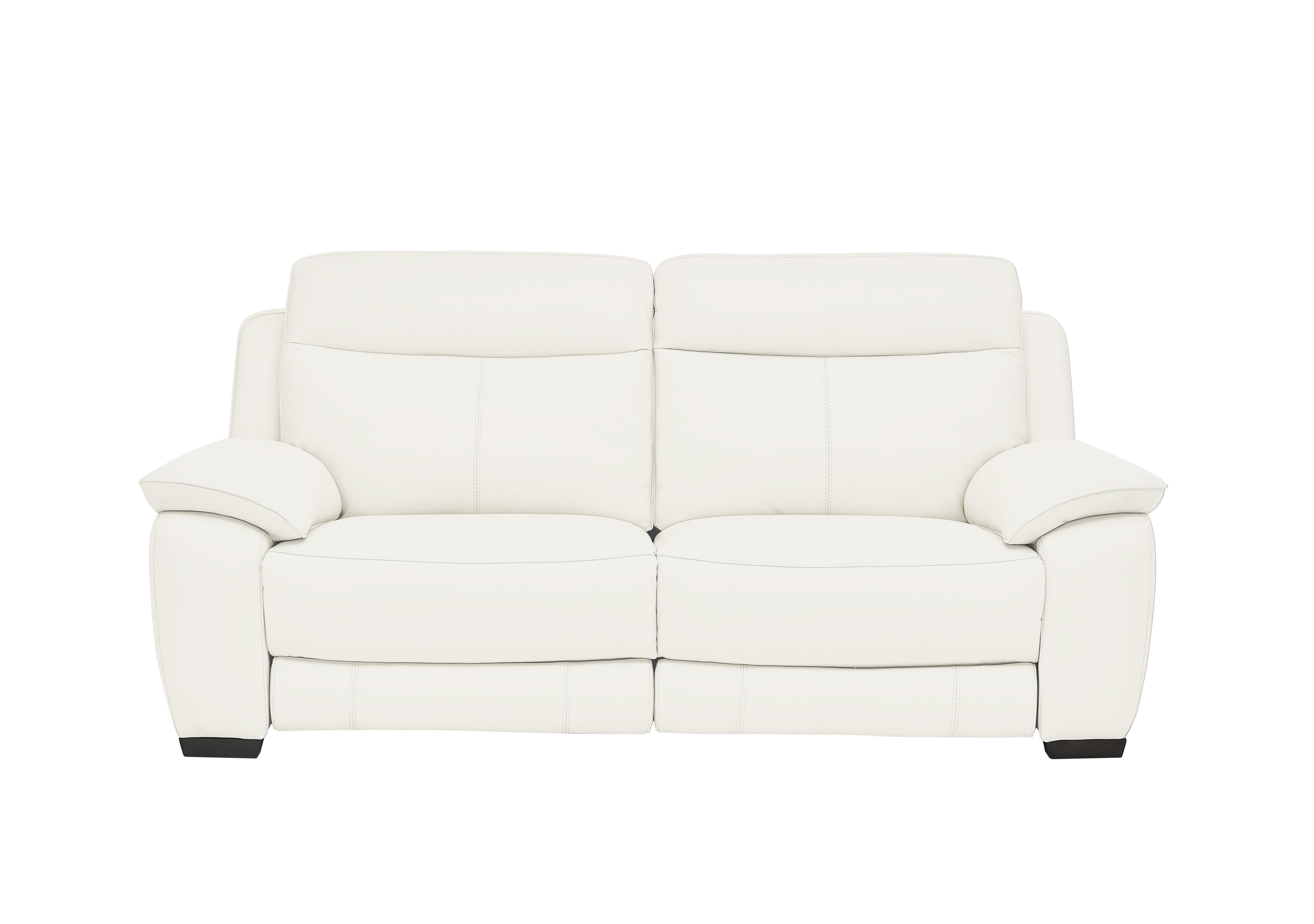 Starlight Express 3 Seater Leather Recliner Sofa with Power Headrests in Bv-744d Star White on Furniture Village