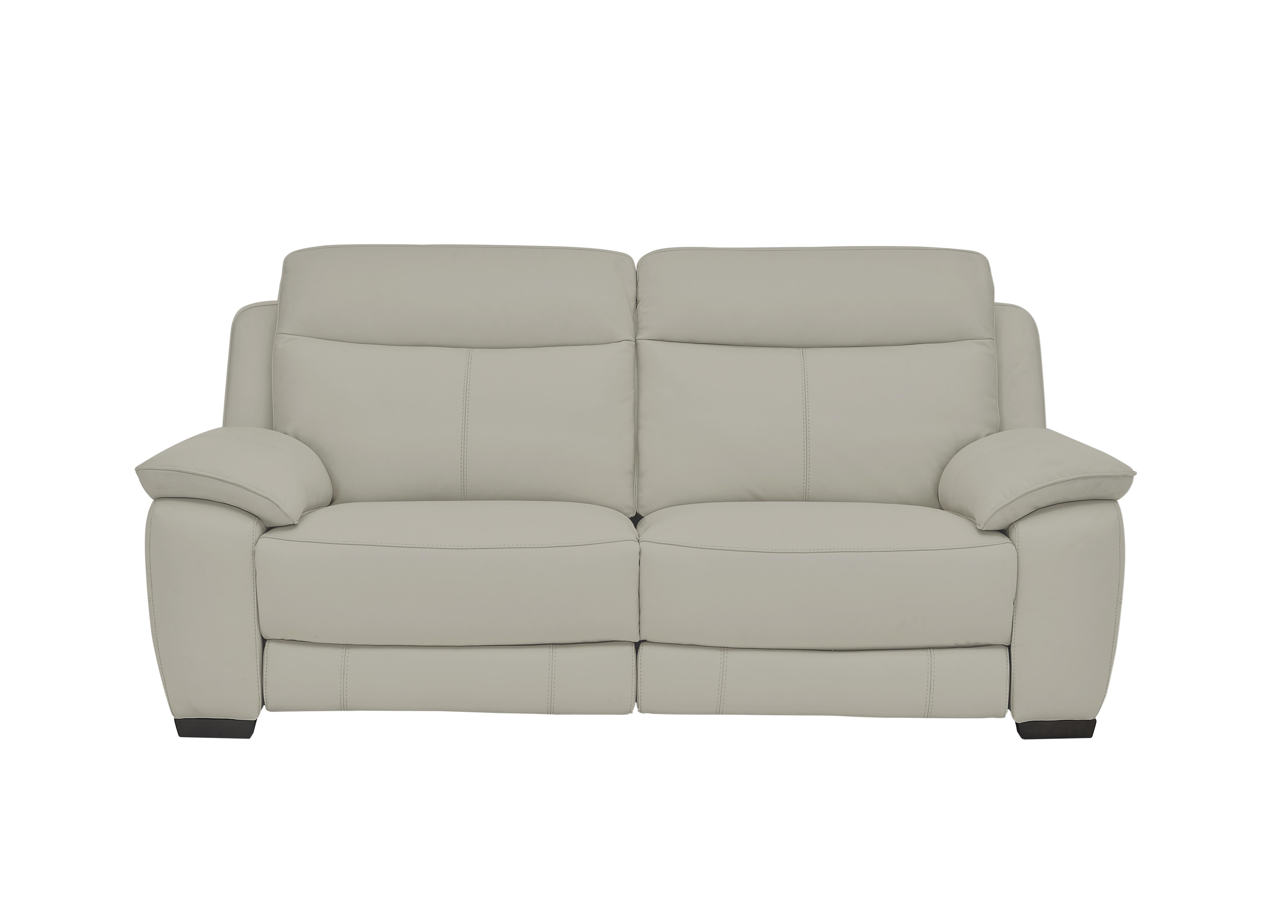 Starlight Express 3 Seater Leather Recliner Sofa with Power Headrests in Bv-946b Silver Grey on Furniture Village
