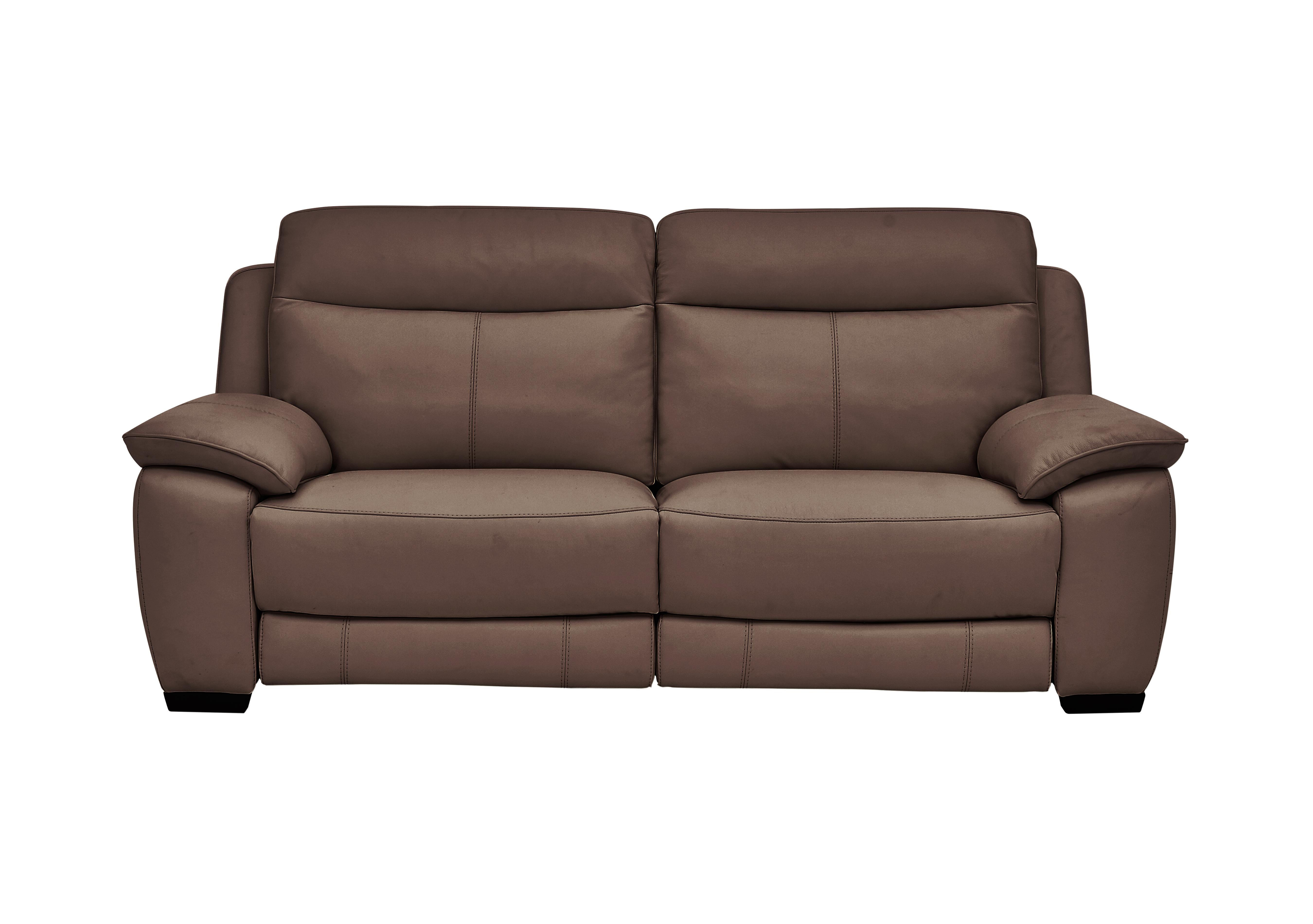 Starlight Express 3 Seater Leather Recliner Sofa with Power Headrests in Nc-037c Walnut on Furniture Village