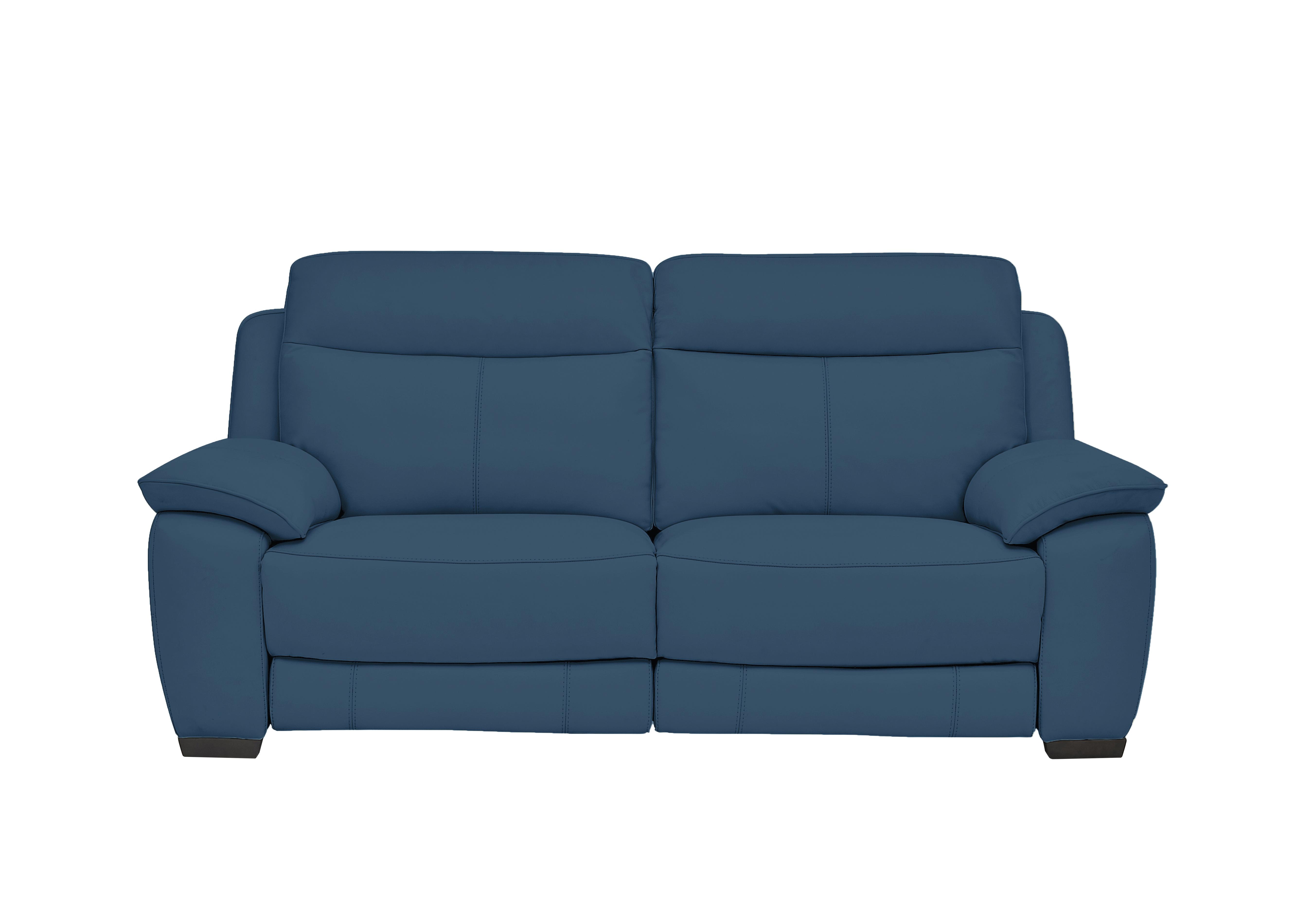 Starlight Express 3 Seater Leather Recliner Sofa with Power Headrests in Nc-284e Carribean Sea on Furniture Village
