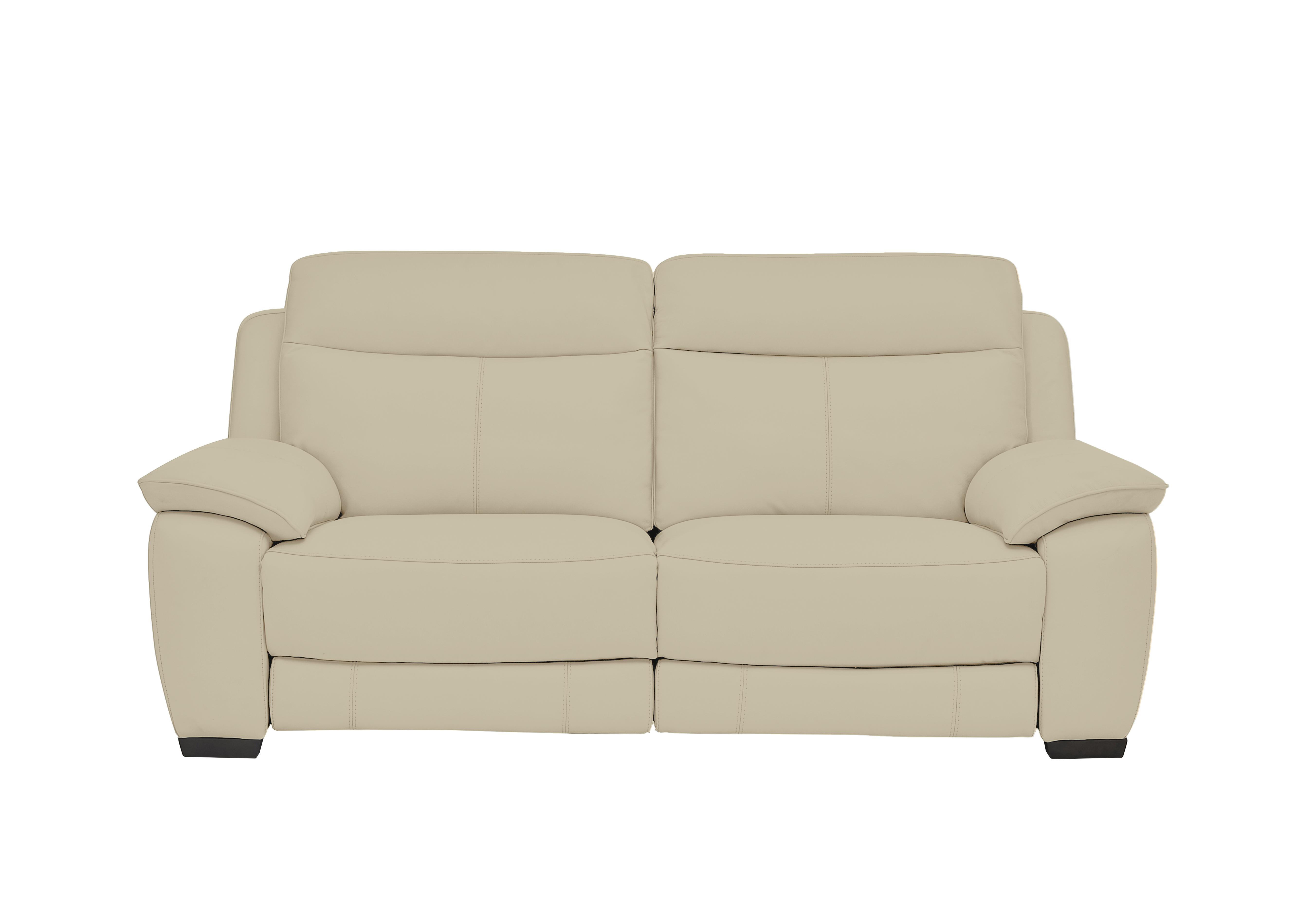 Starlight Express 3 Seater Leather Recliner Sofa with Power Headrests in Nc-862c Bisque on Furniture Village