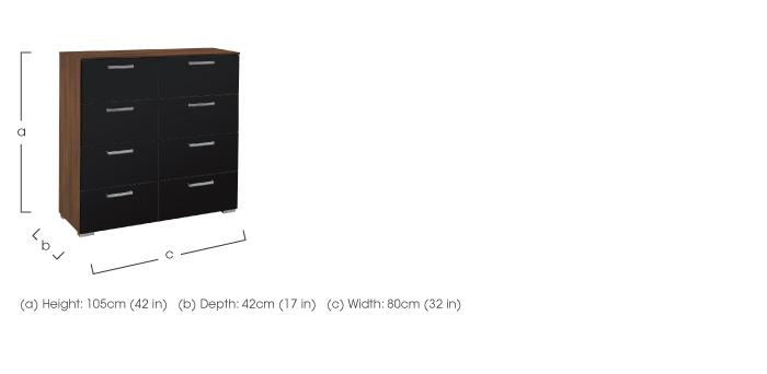 Melbourne 8 Drawer Wide Chest in  on Furniture Village