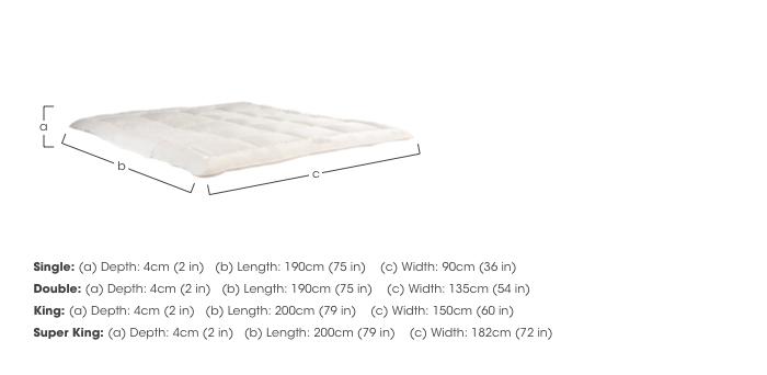 Pillow Top Mattress Topper in  on Furniture Village