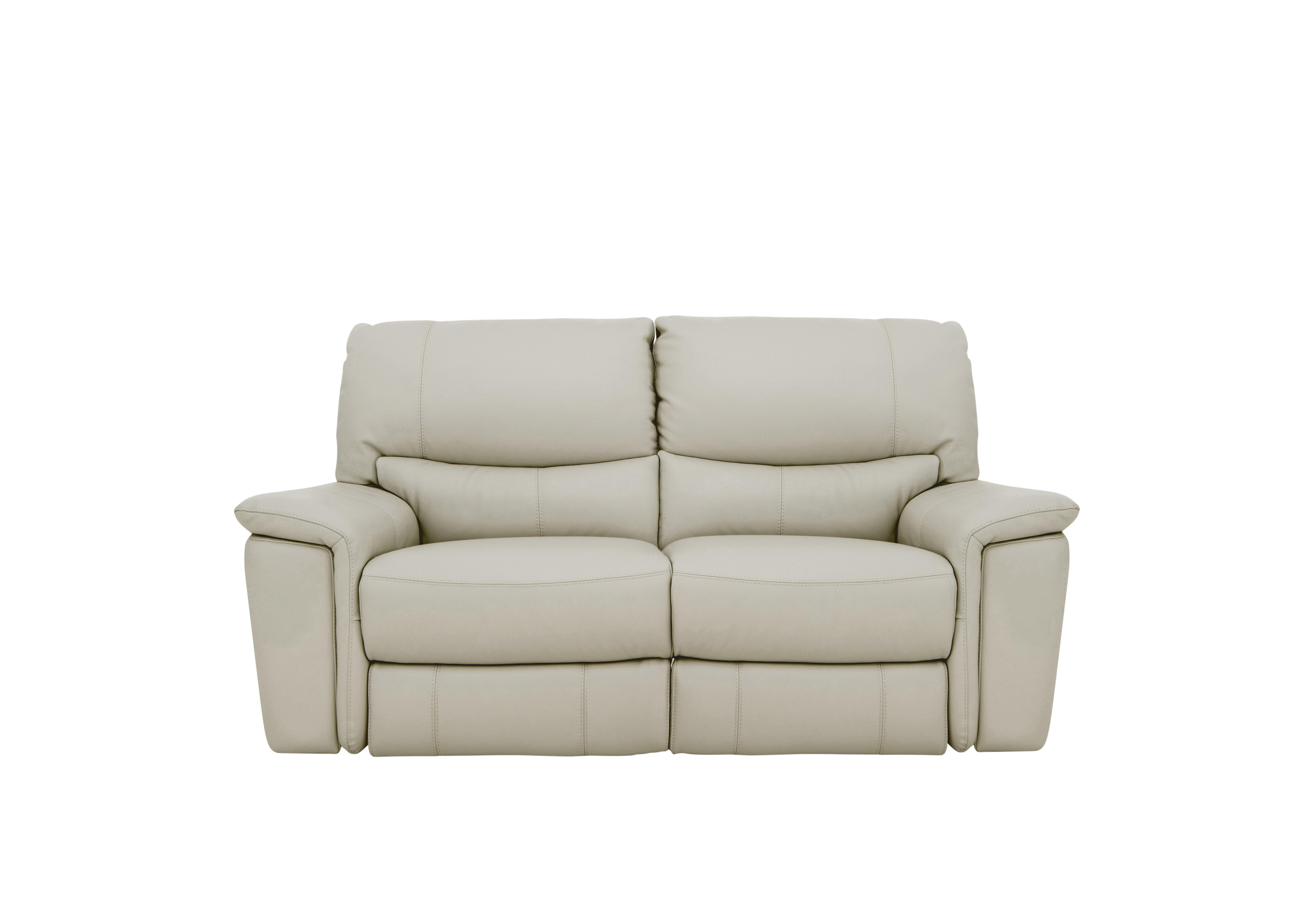 Relax Station Bliss 2 Seater Leather Recliner Sofa in Bv-946b Silver Grey on Furniture Village