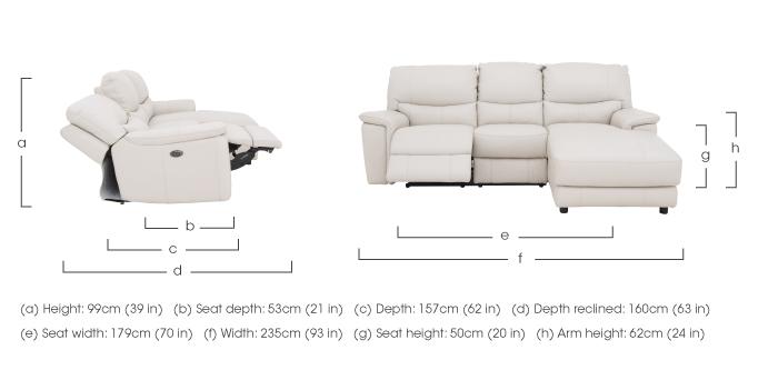 Relax Station Bliss Leather Corner Chaise in  on Furniture Village