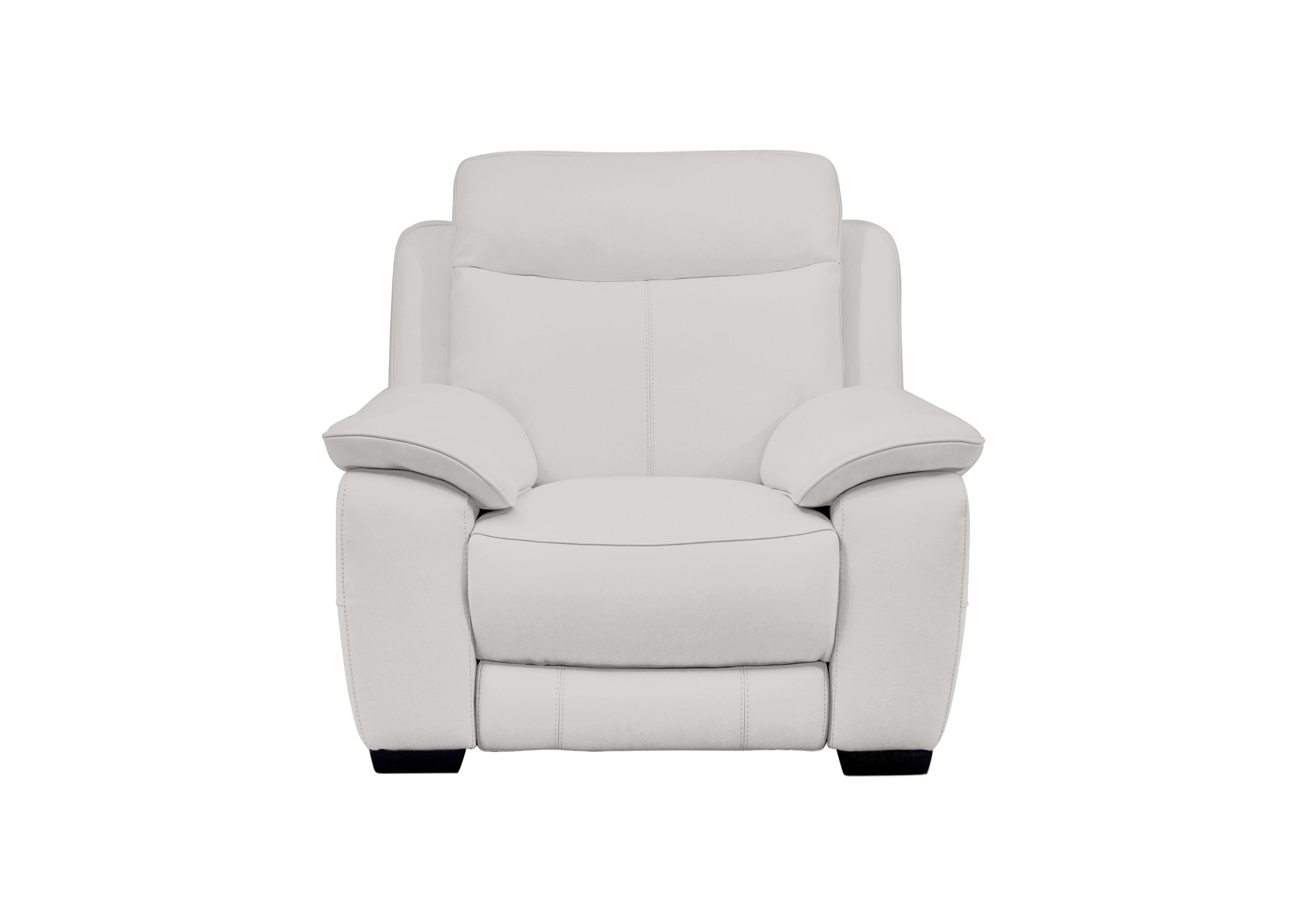 Starlight Express Leather Armchair in Bv-156e Frost on Furniture Village