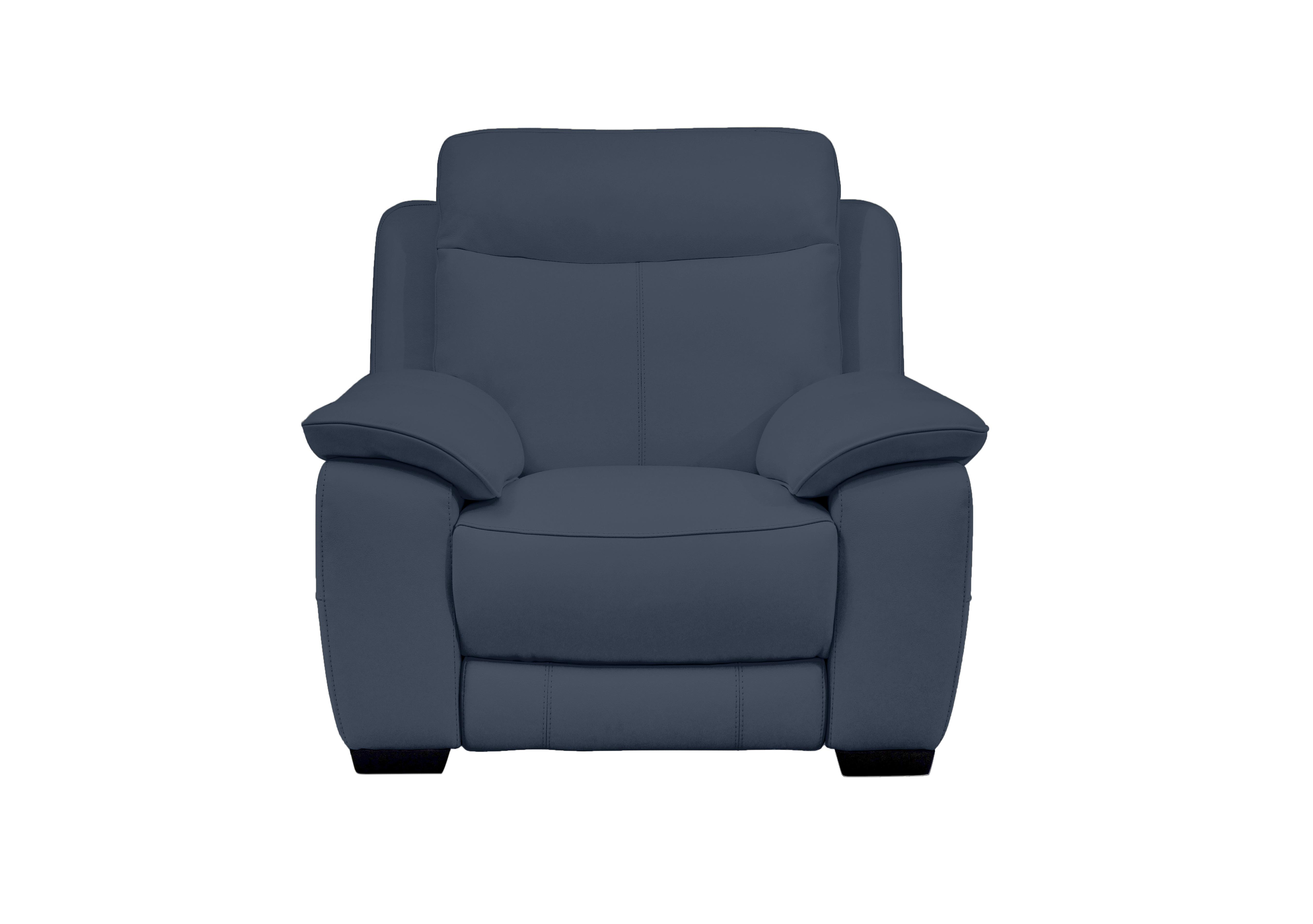 Starlight Express Leather Armchair in Bv-313e Ocean Blue on Furniture Village