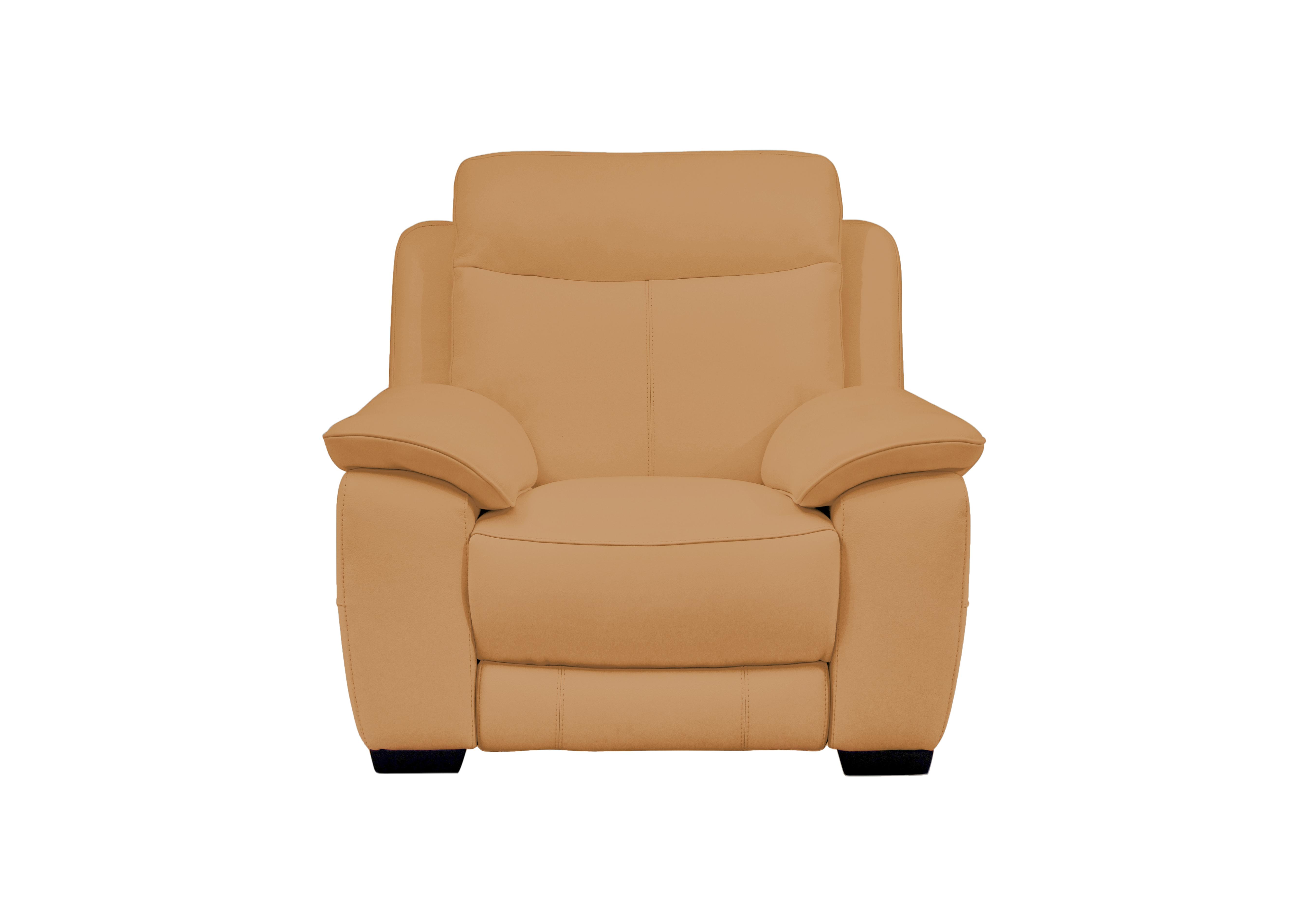 Starlight Express Leather Armchair in Bv-335e Honey Yellow on Furniture Village