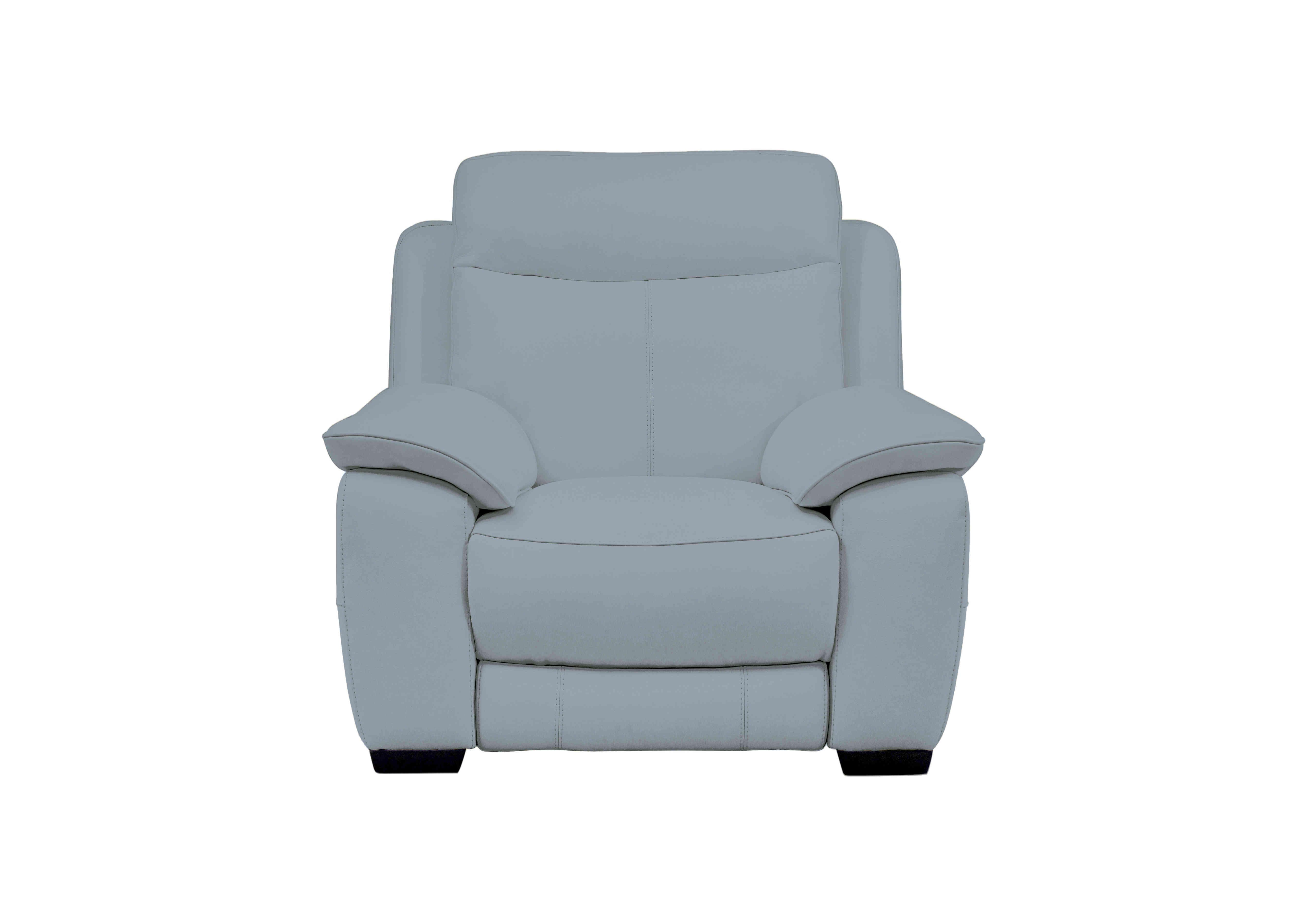 Starlight Express Leather Armchair in Nc-026e Pearl Blue on Furniture Village
