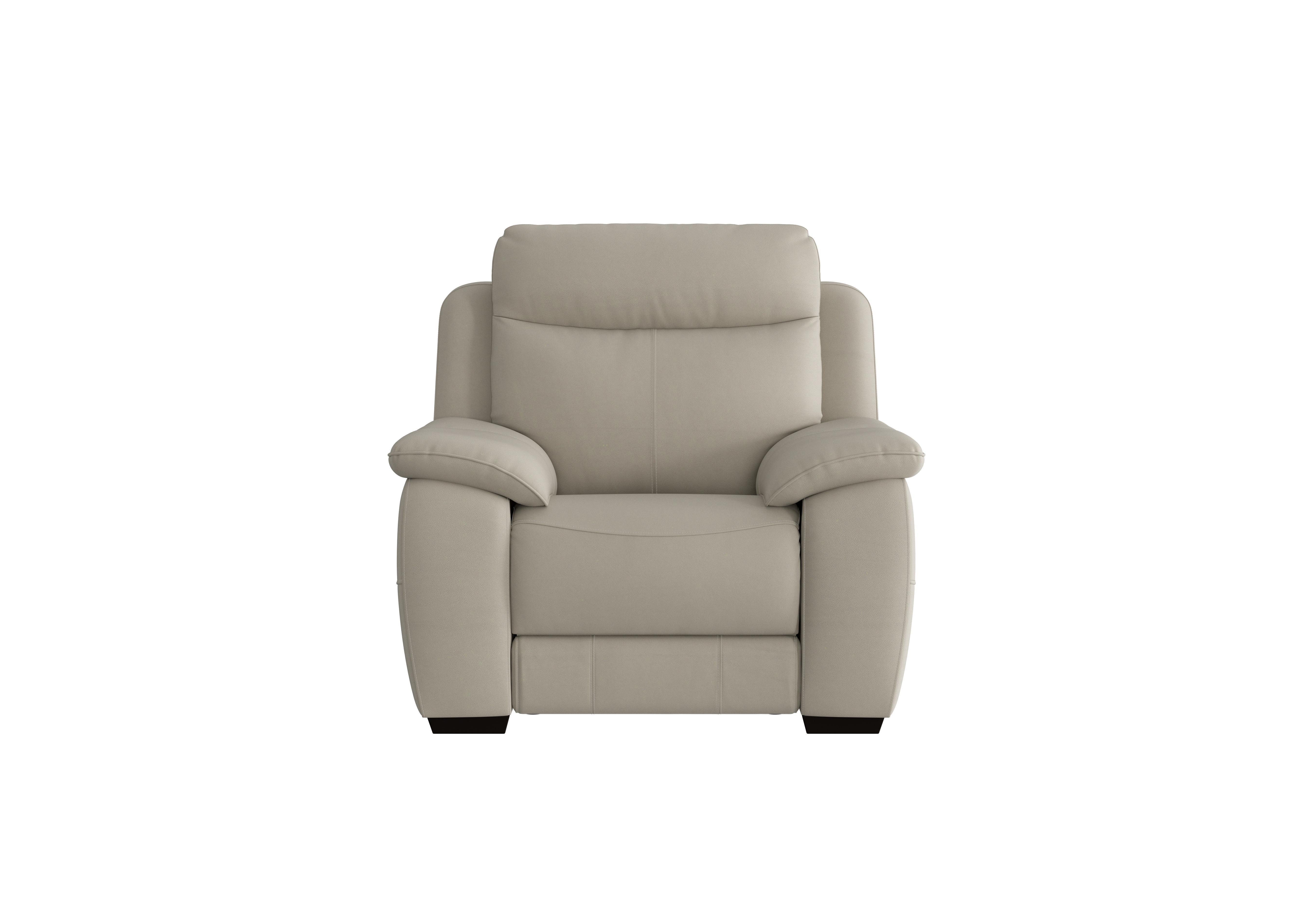 Starlight Express Leather Armchair in Nc-946b Feather Grey on Furniture Village