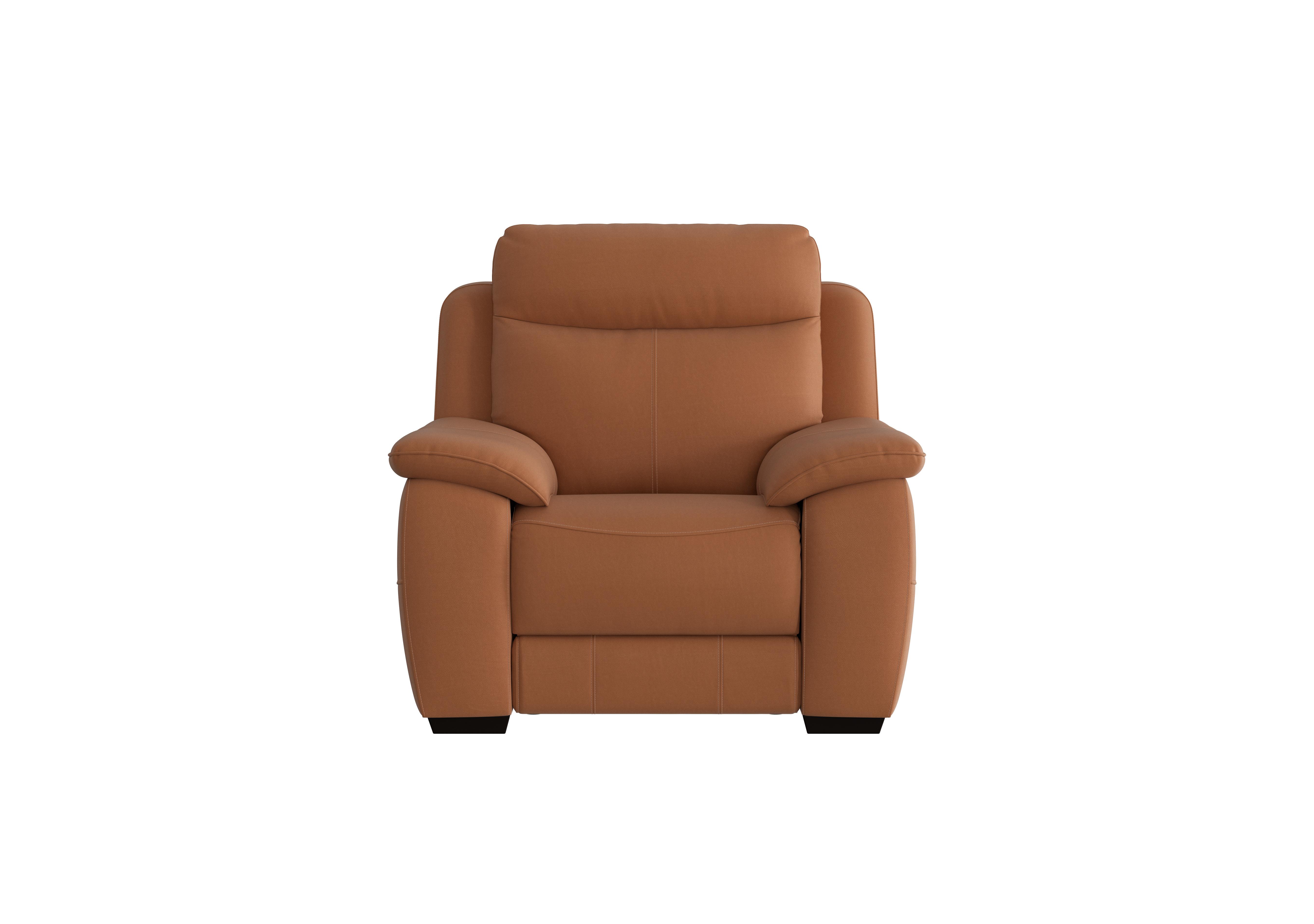 Starlight Express Leather Power Armchair with Power Headrest in Hw-602b Peacan Brown on Furniture Village