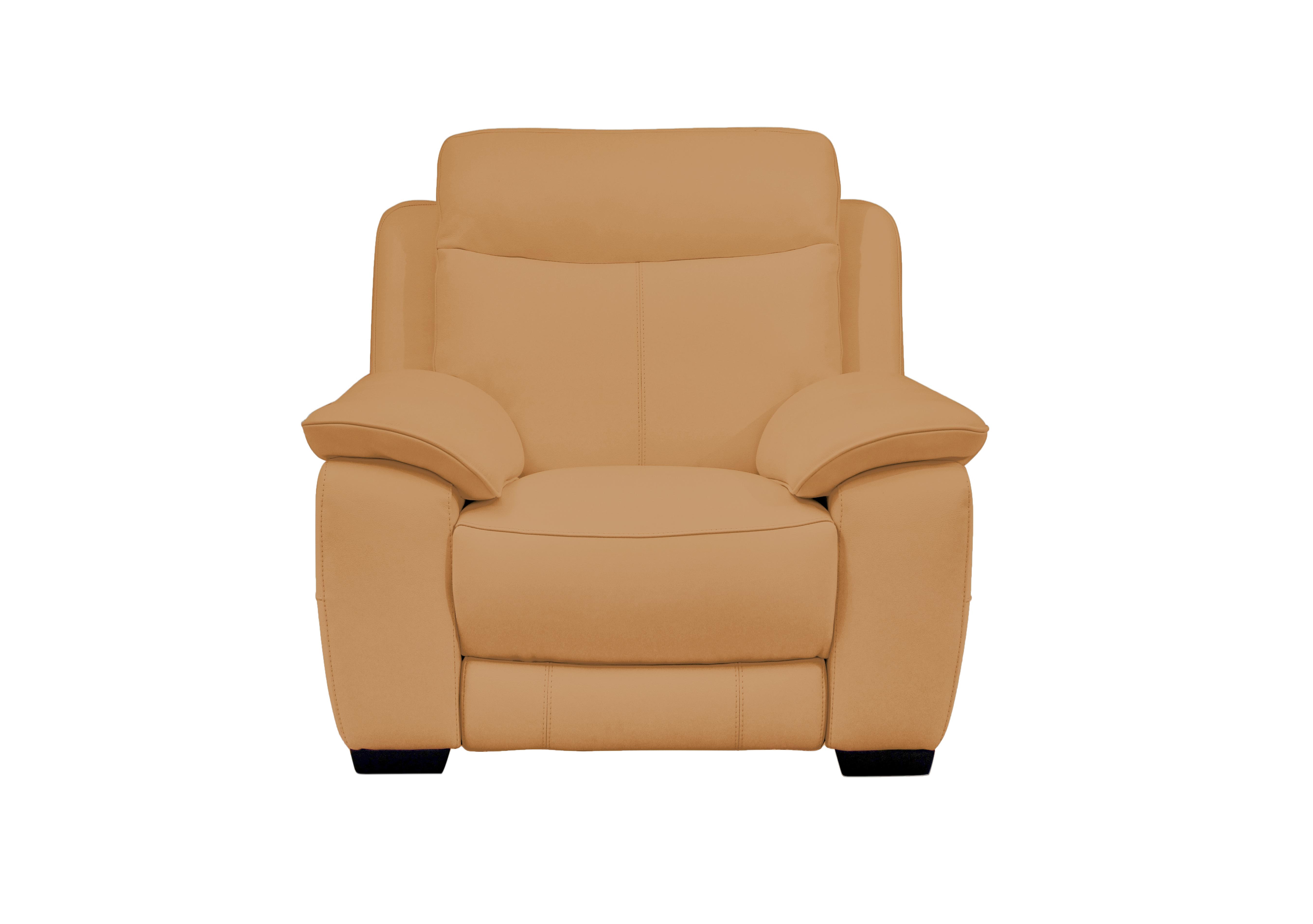 Starlight Express Leather Power Armchair with Power Headrest in Nc-335e Honey Yellow on Furniture Village