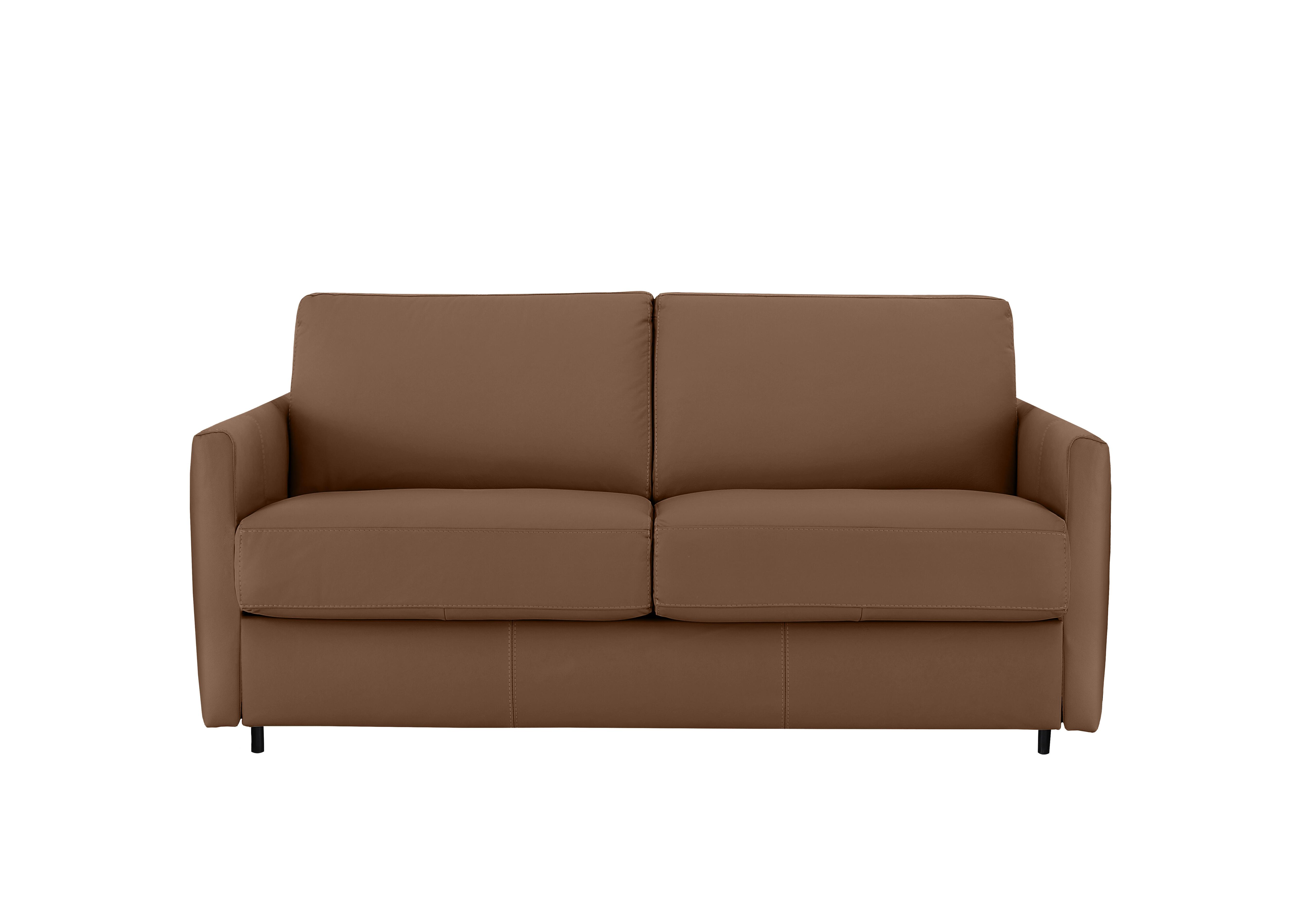Alcova 2.5 Seater Leather Sofa Bed with Slim Arms in Torello Cuoio 372 on Furniture Village