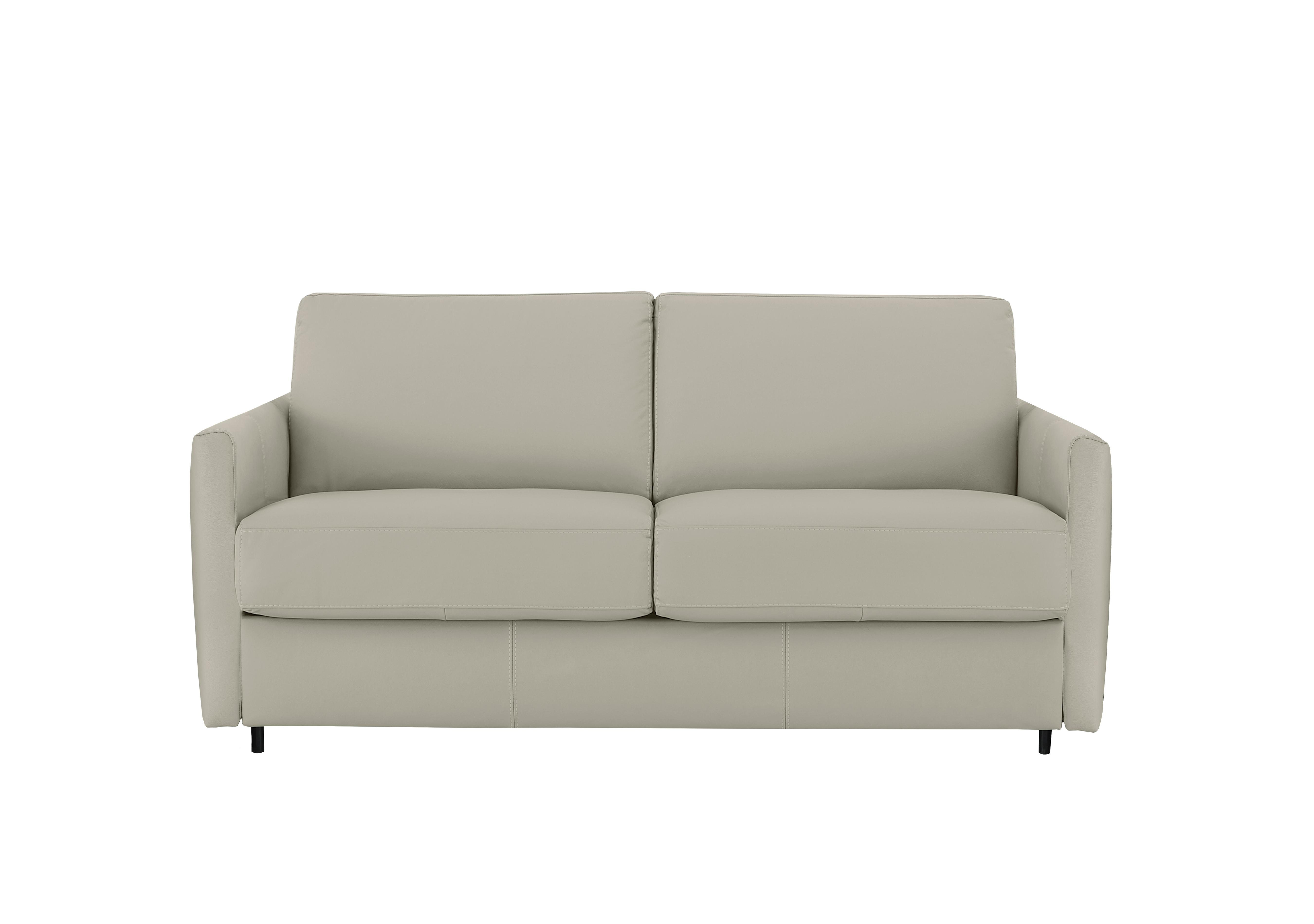 Alcova 2.5 Seater Leather Sofa Bed with Slim Arms in Torello Ice 371 on Furniture Village
