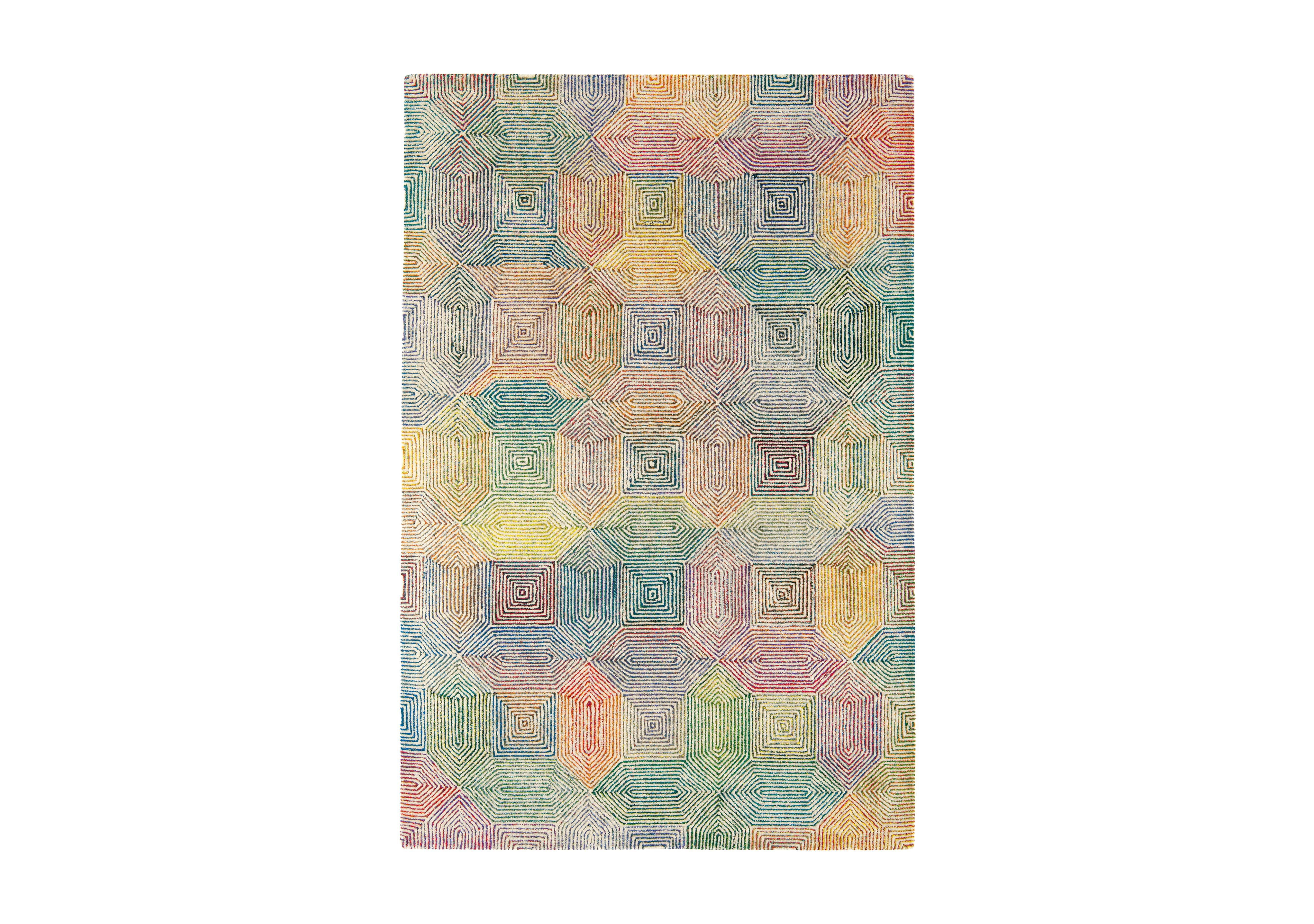 Varrick Wool Rug Large in Cream Multi on Furniture Village