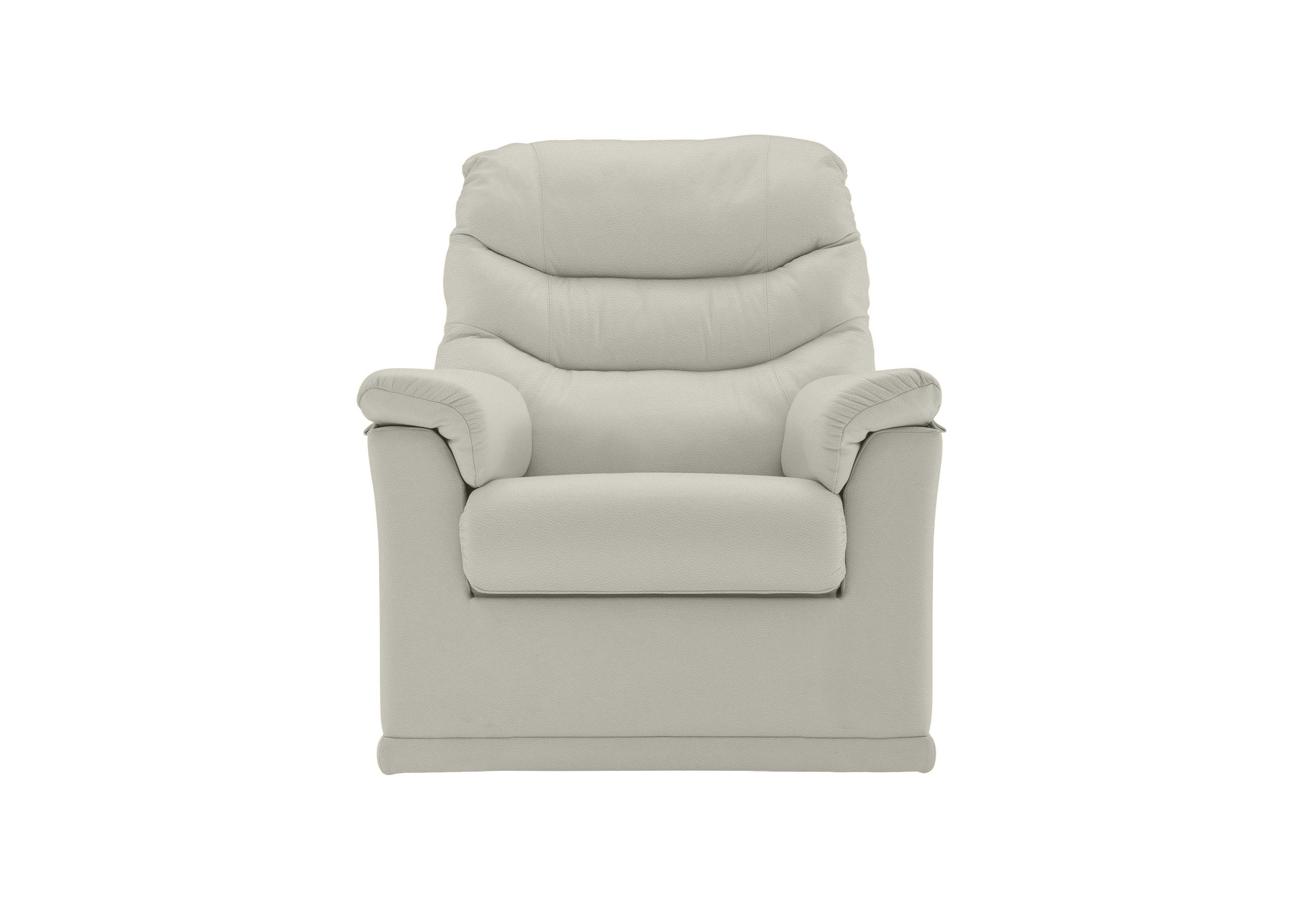 Malvern Leather Armchair in H006 Oxford Light Grey on Furniture Village
