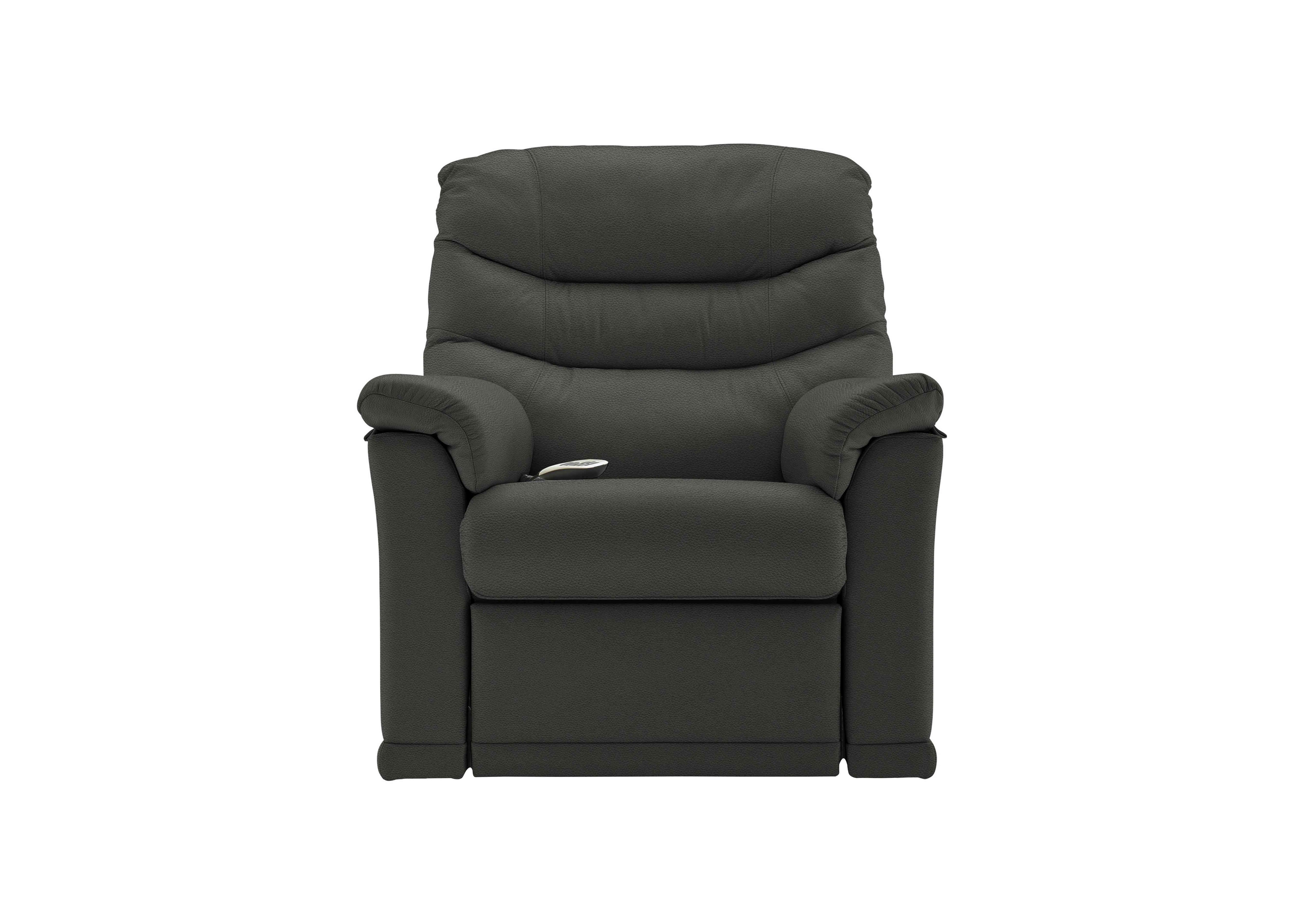 Malvern Leather Rise and Recliner Armchair in H004 Oxford Black on Furniture Village