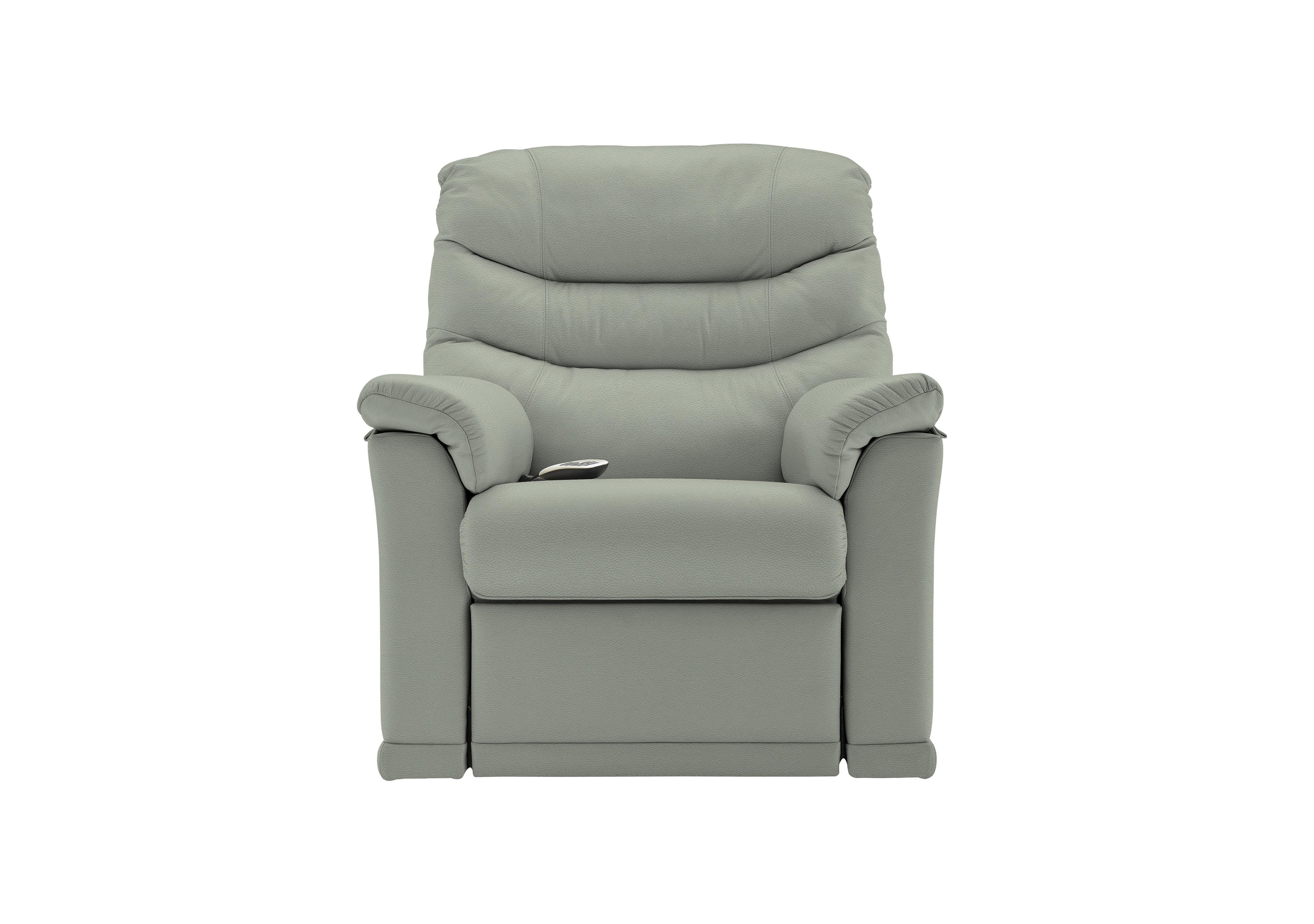 Malvern Leather Rise and Recliner Armchair in L842 Cambridge Grey on Furniture Village