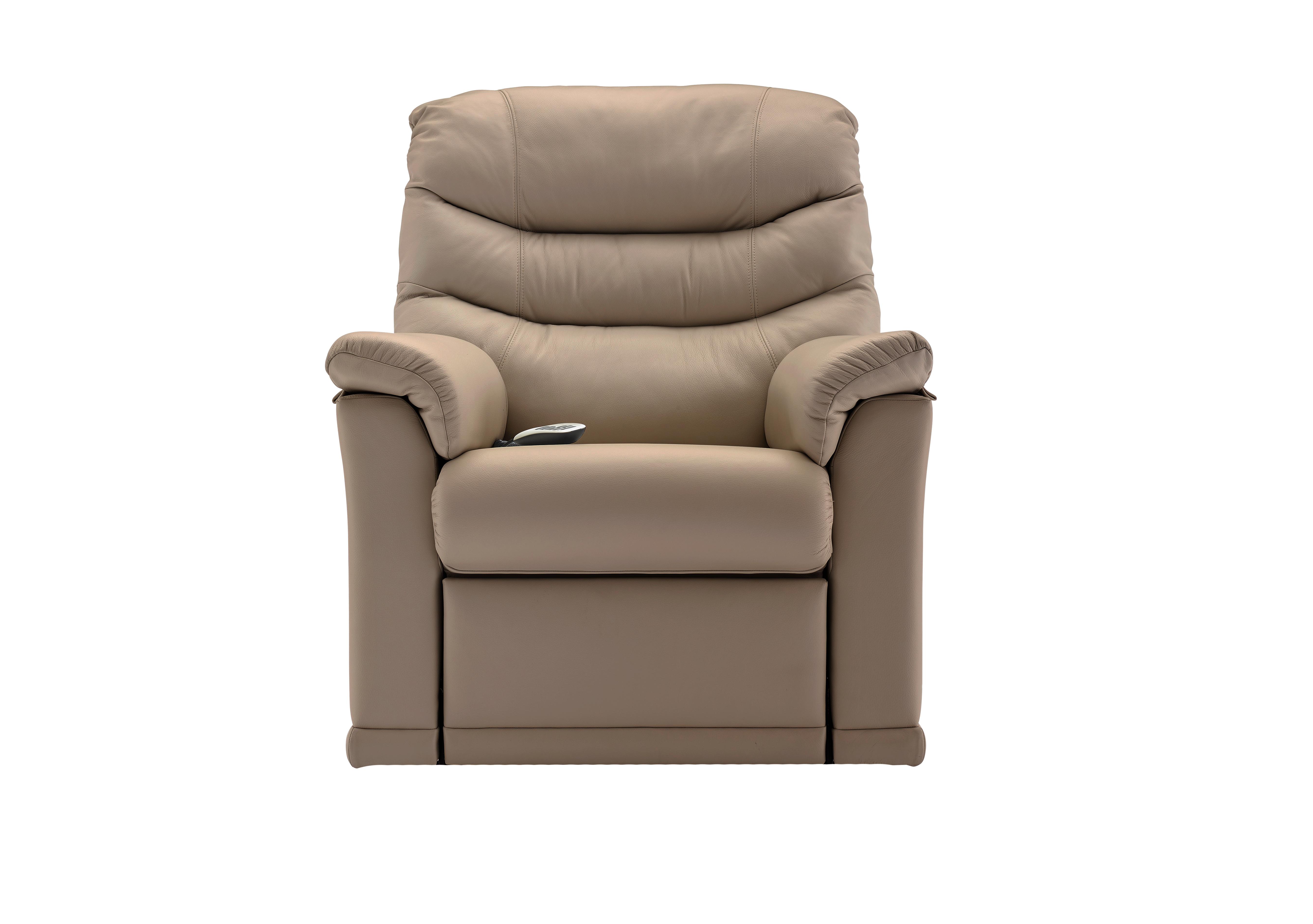 Malvern Leather Rise and Recliner Armchair in P216 Capri Mushroom on Furniture Village